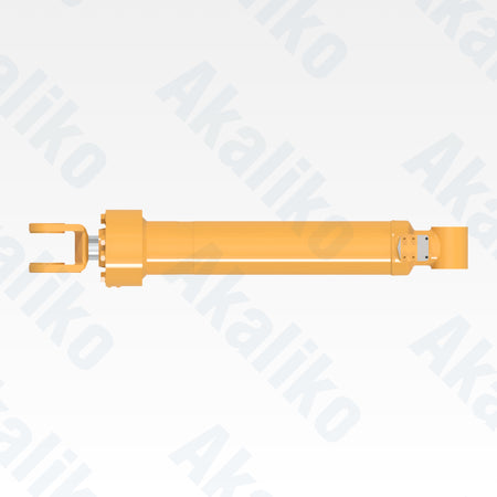 Top view of replacement boom lift hydraulic cylinder for Caterpillar 972H wheel loader, OEM part number 242-4274
