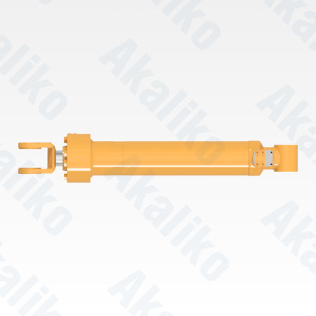 Top view of replacement boom lift hydraulic cylinder for Caterpillar 972H wheel loader, OEM part number 242-4275