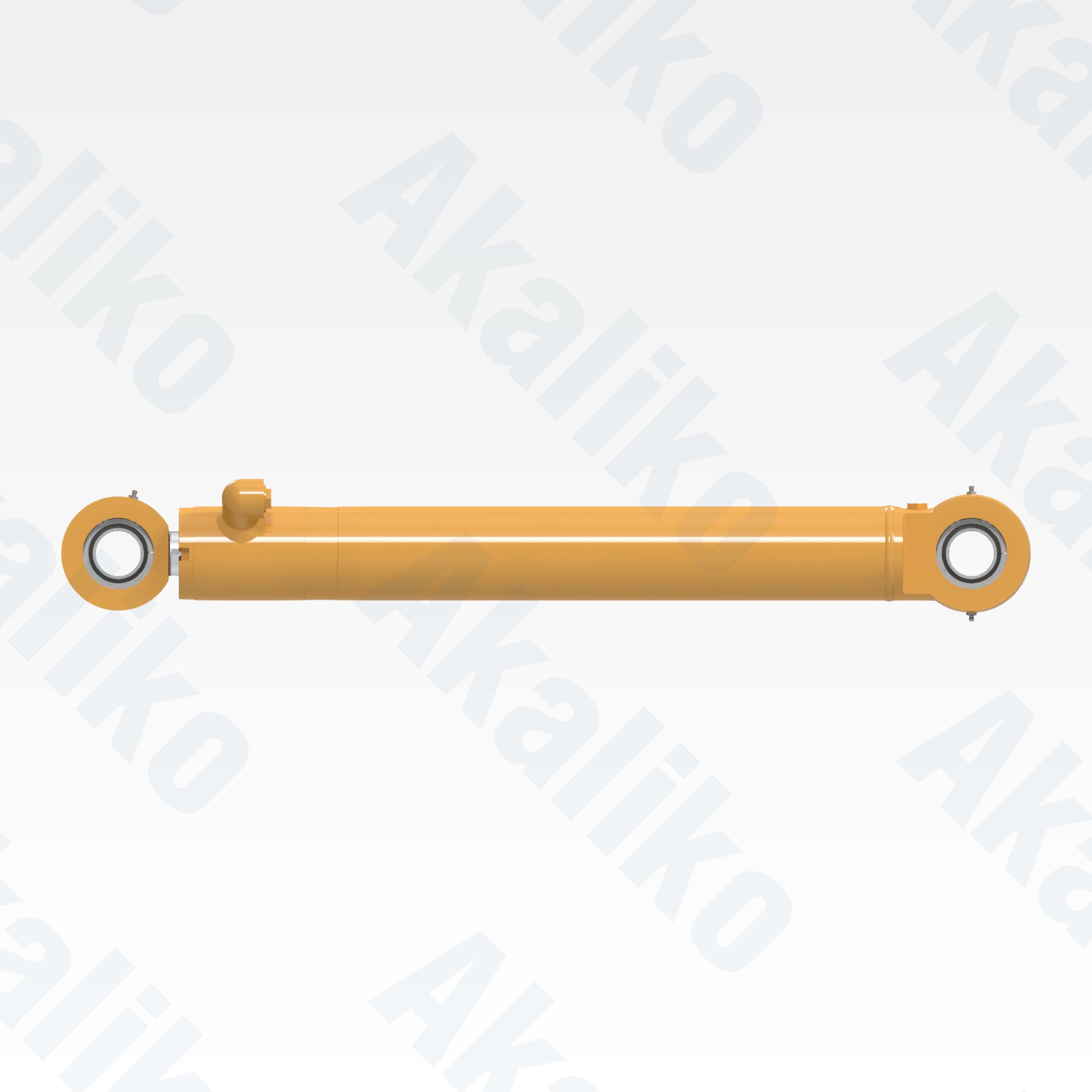Side view of replacement steering hydraulic cylinder for Caterpillar 972H wheel loader, OEM part number 369-4182