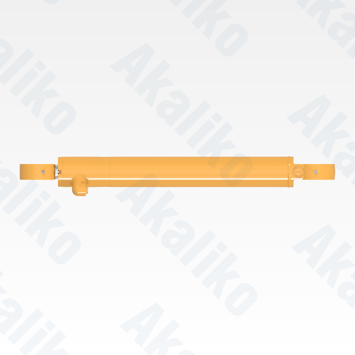 Top view of replacement steering hydraulic cylinder for Caterpillar 972H wheel loader, OEM part number 369-4182