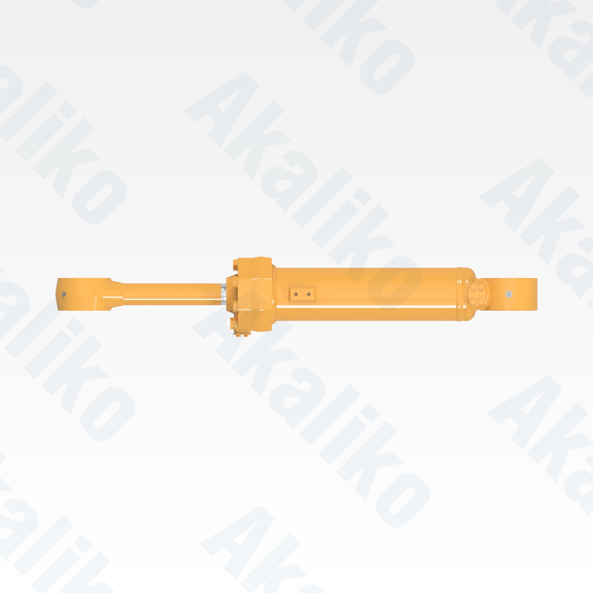 Top view of replacement tilt hydraulic cylinder for Caterpillar 980G wheel loader, OEM part number 124-6228
