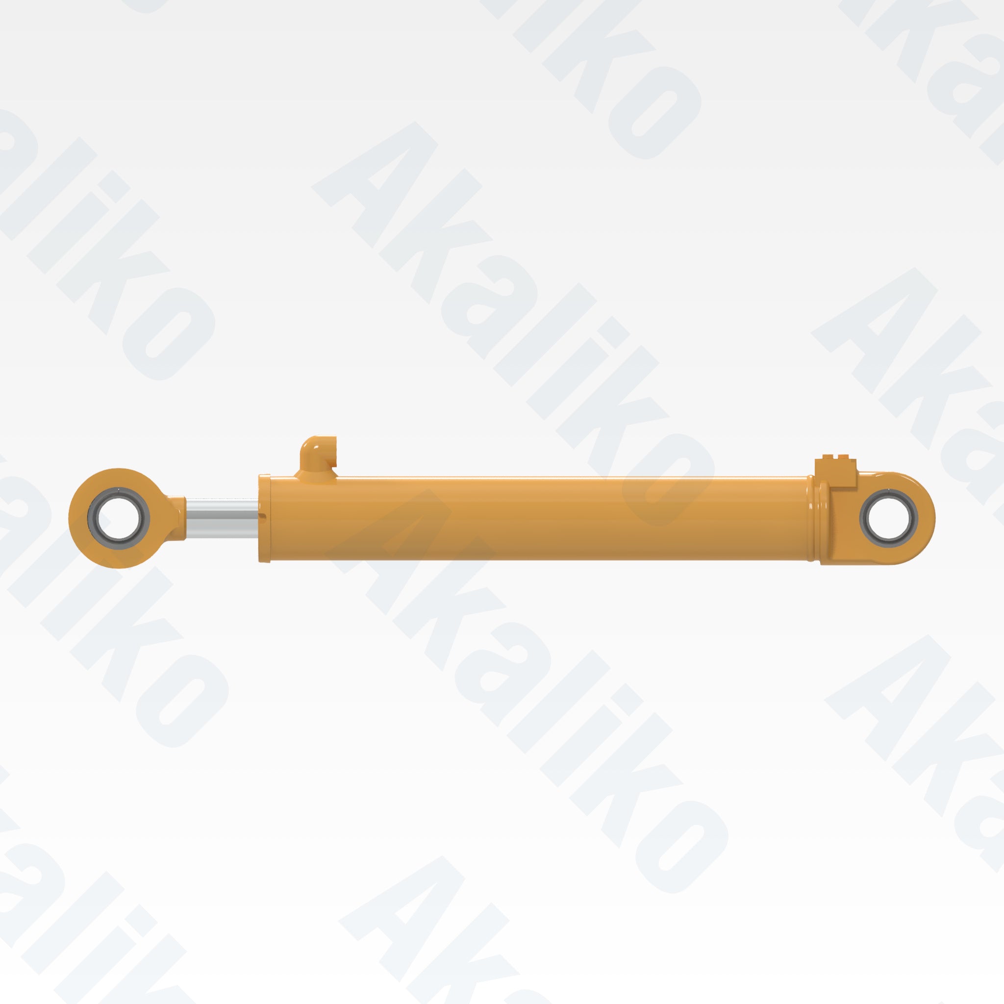 Side view of replacement steering hydraulic cylinder for Caterpillar 980H wheel loader, OEM part number 261-4949