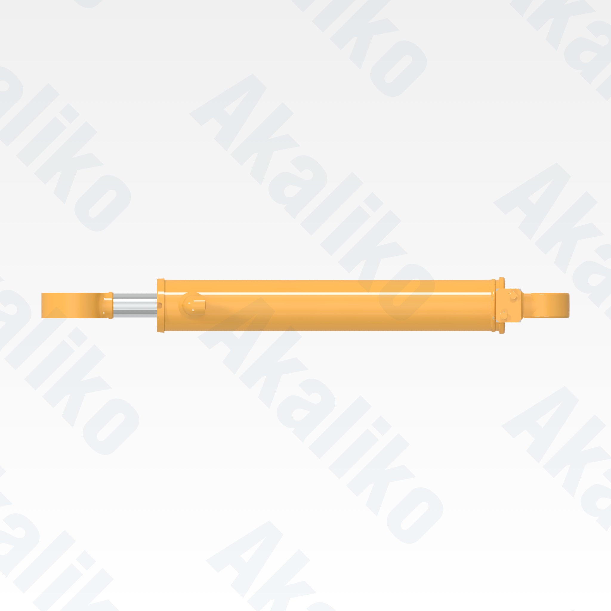 Top view of replacement steering hydraulic cylinder for Caterpillar 980H wheel loader, OEM part number 261-4949