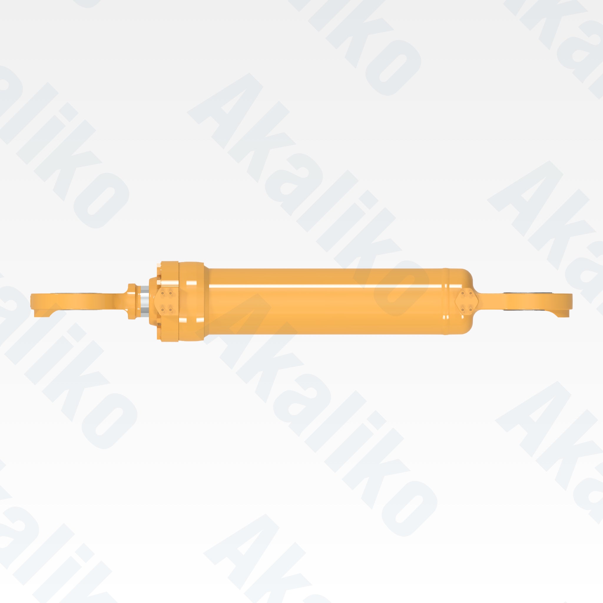 Top view of replacement boom lift hydraulic cylinder for Caterpillar 988H wheel loader, OEM part number 173-8612