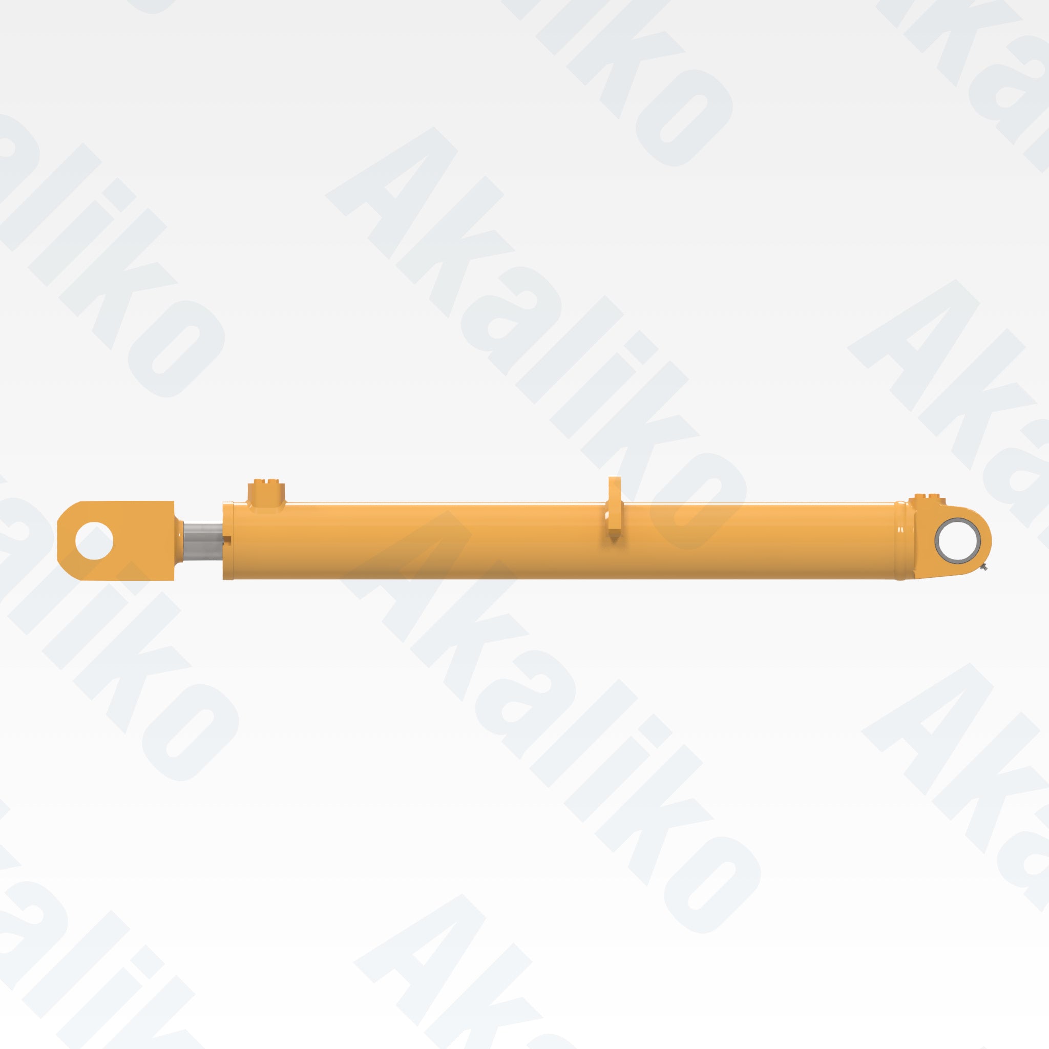 Side view of replacement steering hydraulic cylinder for Caterpillar 988H wheel loader, OEM part number 259-4733