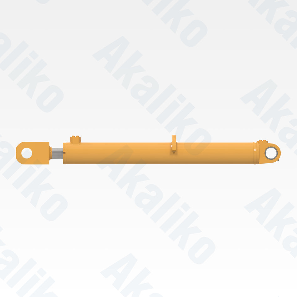 Side view of replacement steering hydraulic cylinder for Caterpillar 988H wheel loader, OEM part number 259-4733