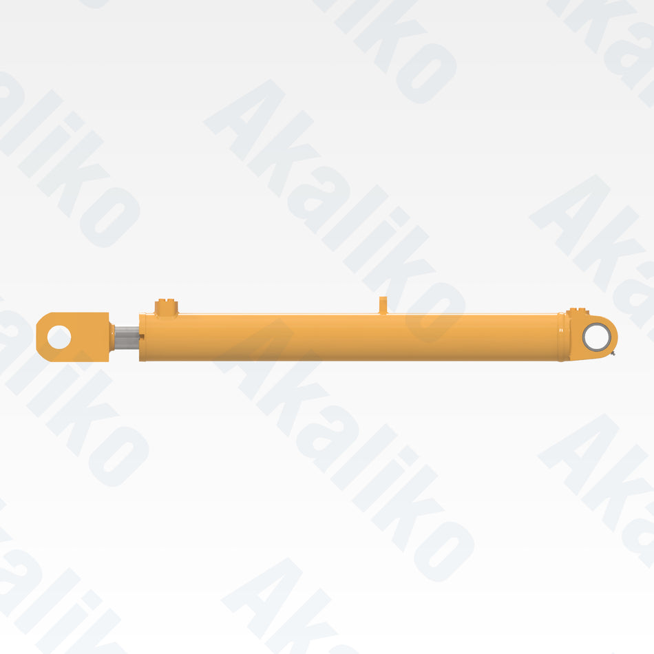 Side view of replacement steering hydraulic cylinder for Caterpillar 988H wheel loader, OEM part number 259-4737