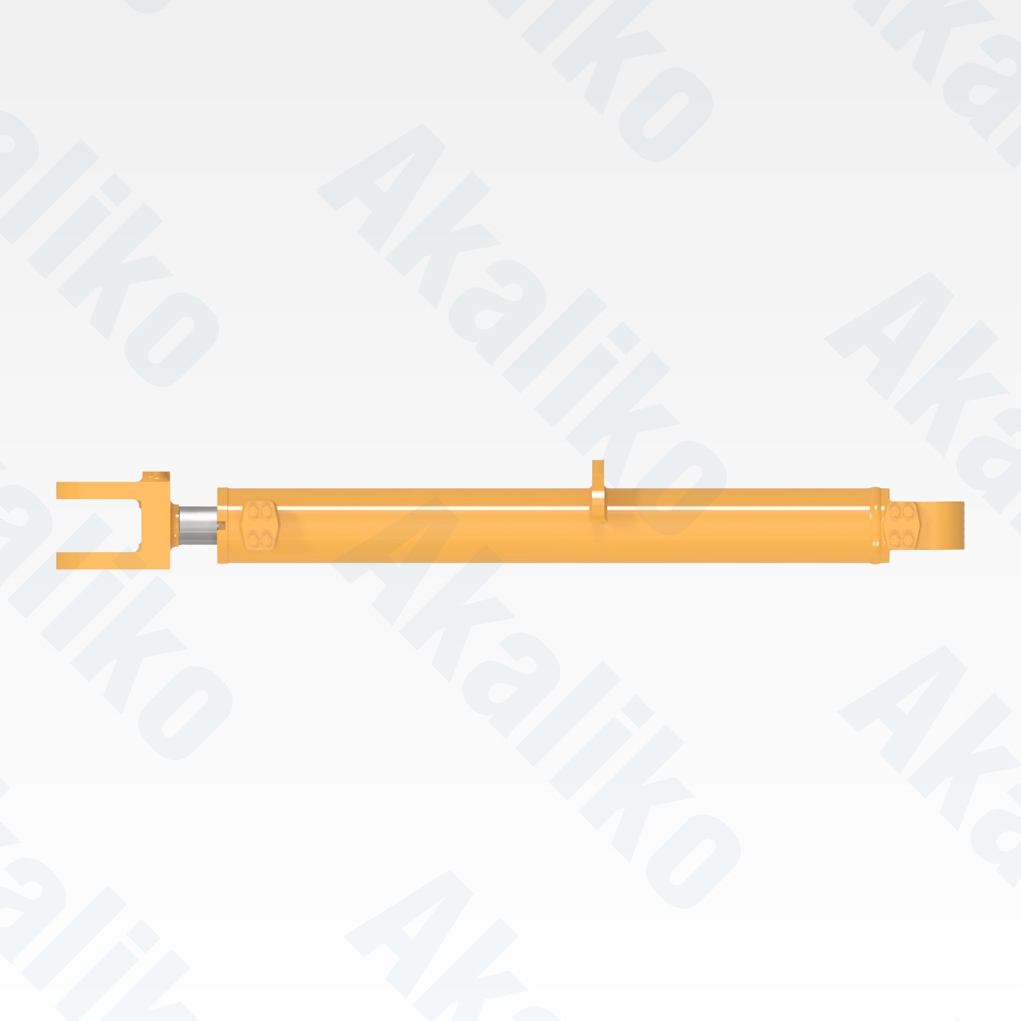 Top view of replacement steering hydraulic cylinder for Caterpillar 988H wheel loader, OEM part number 259-4737