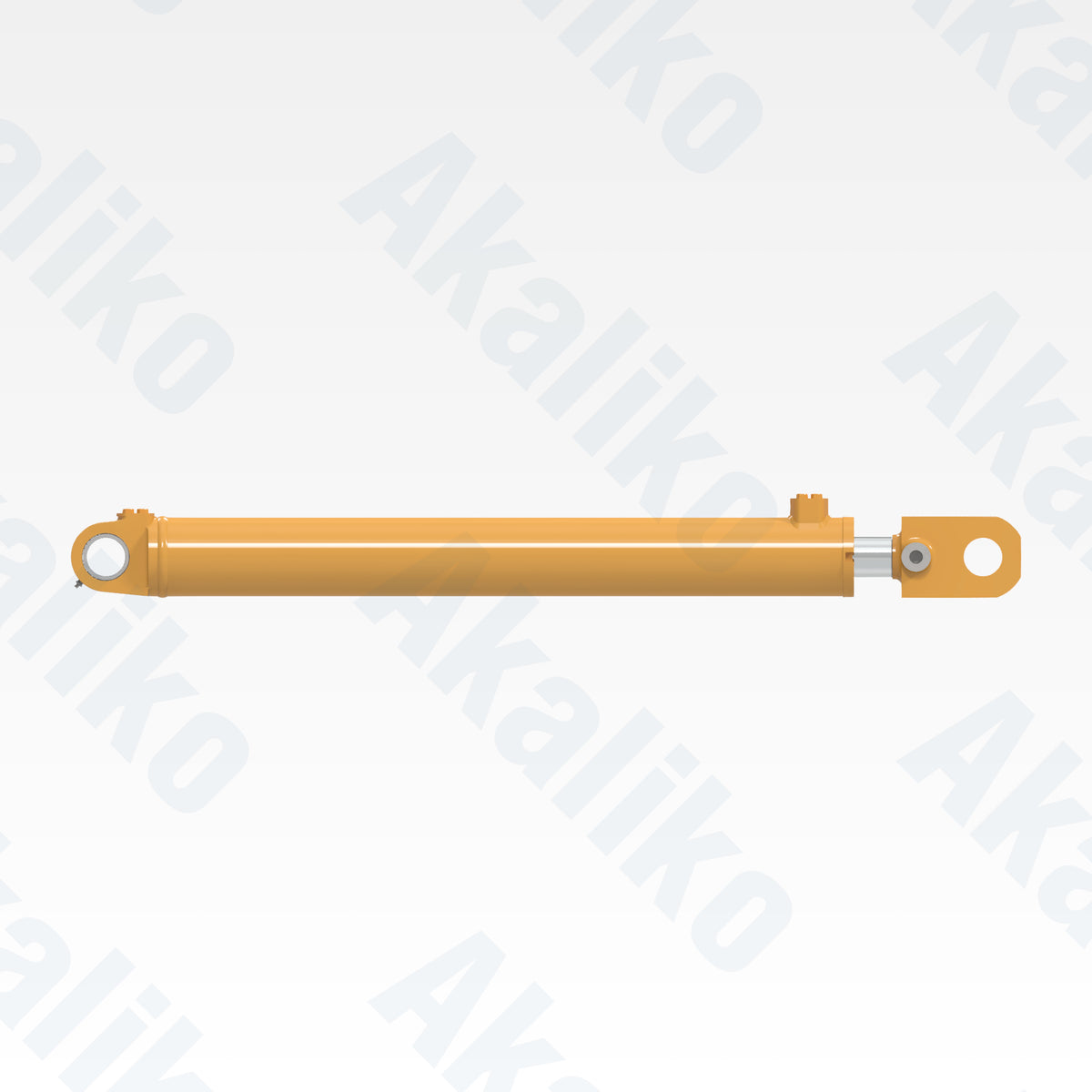Side view of replacement steering hydraulic cylinder for Caterpillar 988H wheel loader, OEM part number 288-0568