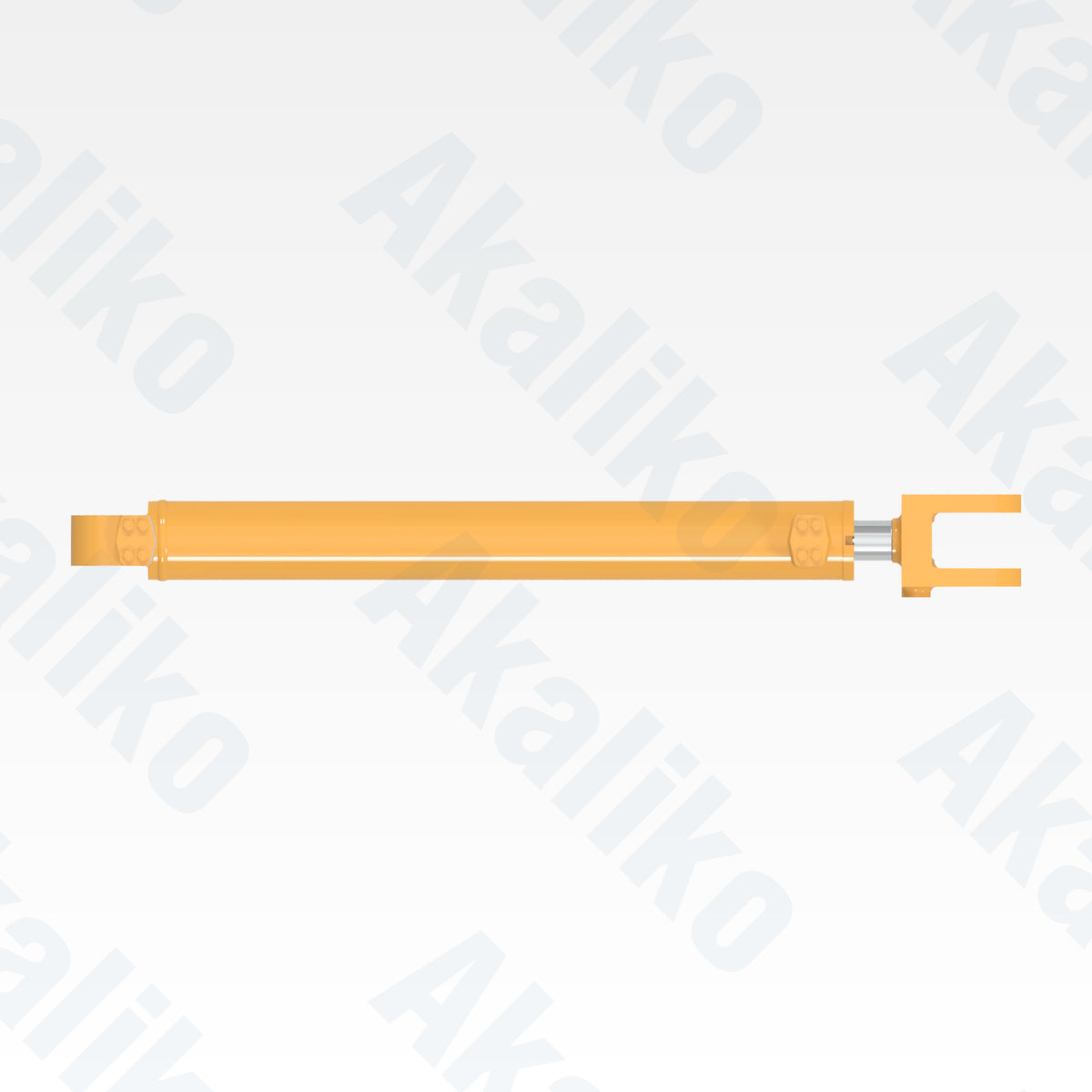 Top view of replacement steering hydraulic cylinder for Caterpillar 988H wheel loader, OEM part number 288-0568