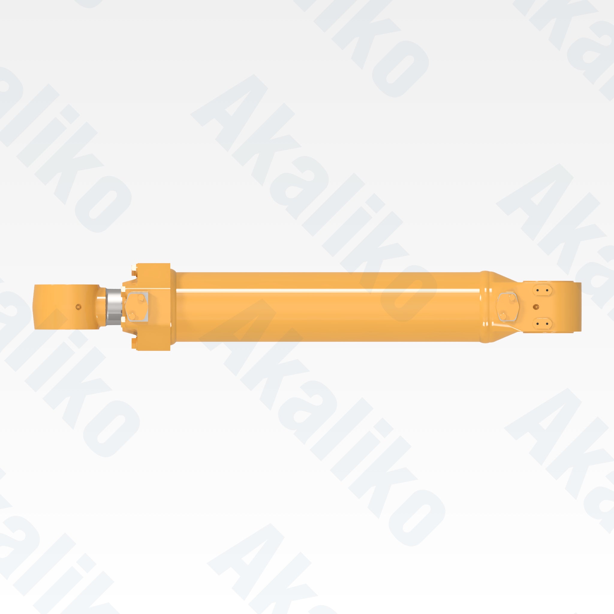 Top view of replacement boom lift hydraulic cylinder for Caterpillar 990H wheel loader, OEM part number 4Z-6390