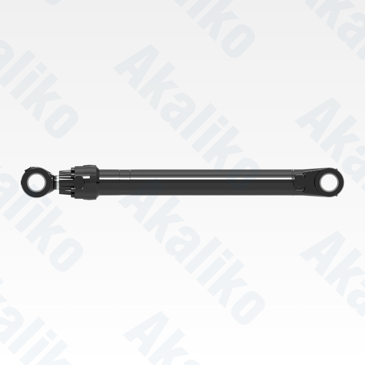Side view of replacement steering hydraulic cylinder for Caterpillar 992 wheel loader, OEM part number 553-4093