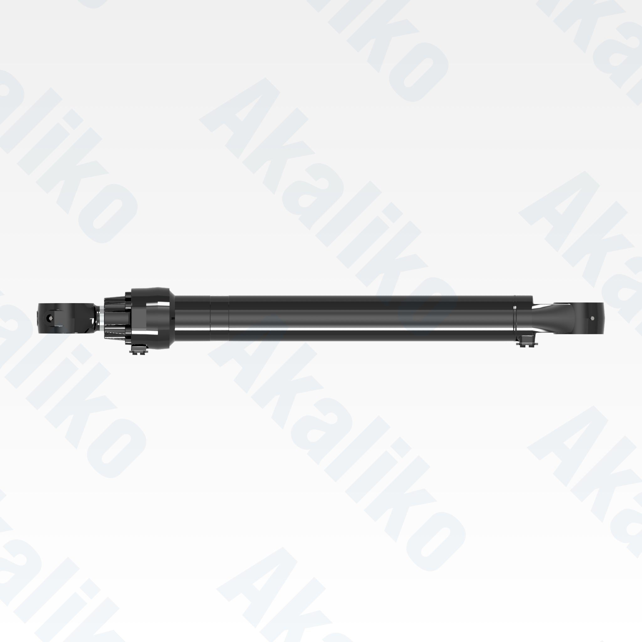Top view of replacement steering hydraulic cylinder for Caterpillar 992 wheel loader, OEM part number 553-4093