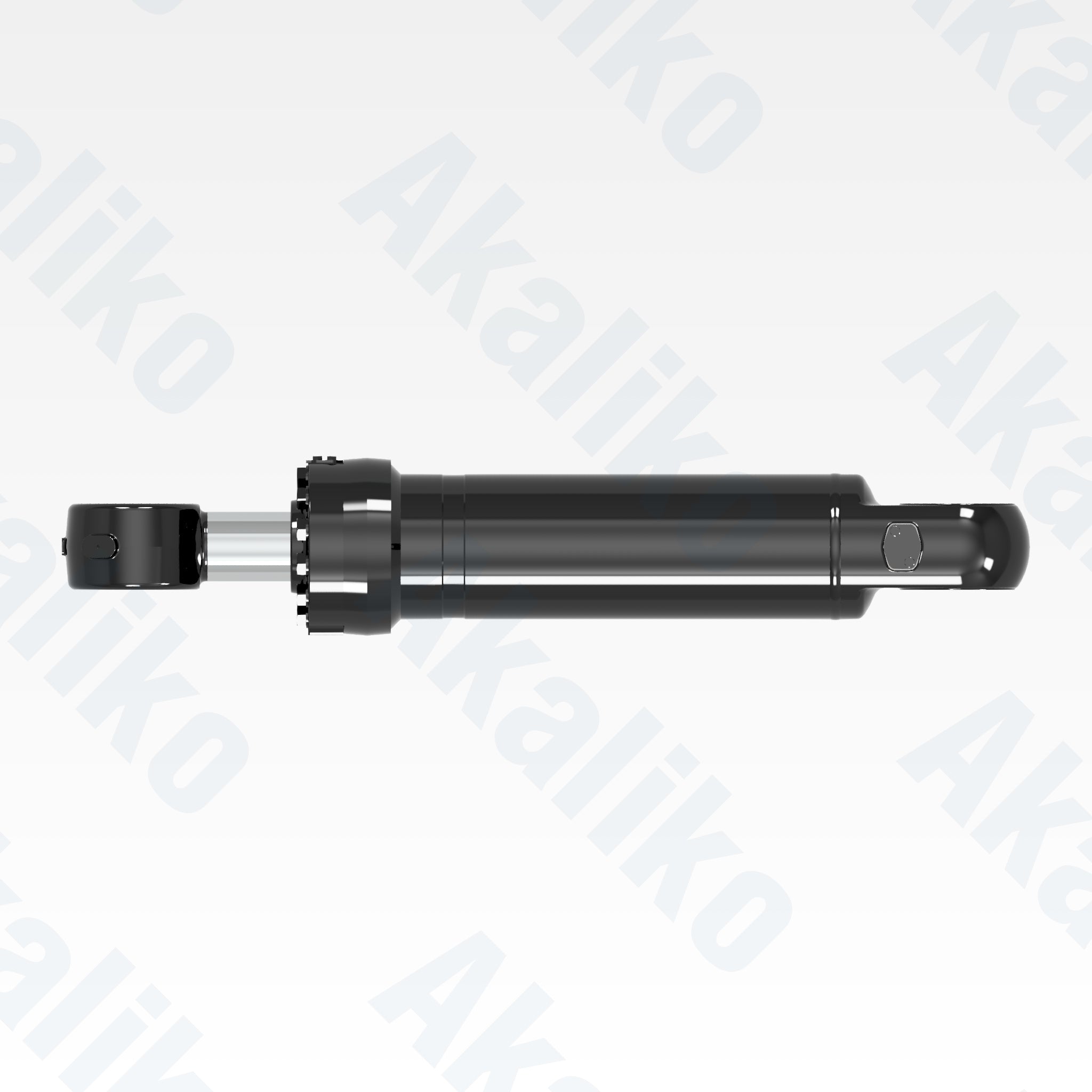 Top view of replacement tilt hydraulic cylinder for Caterpillar 992 wheel loader, OEM part number 550-2935