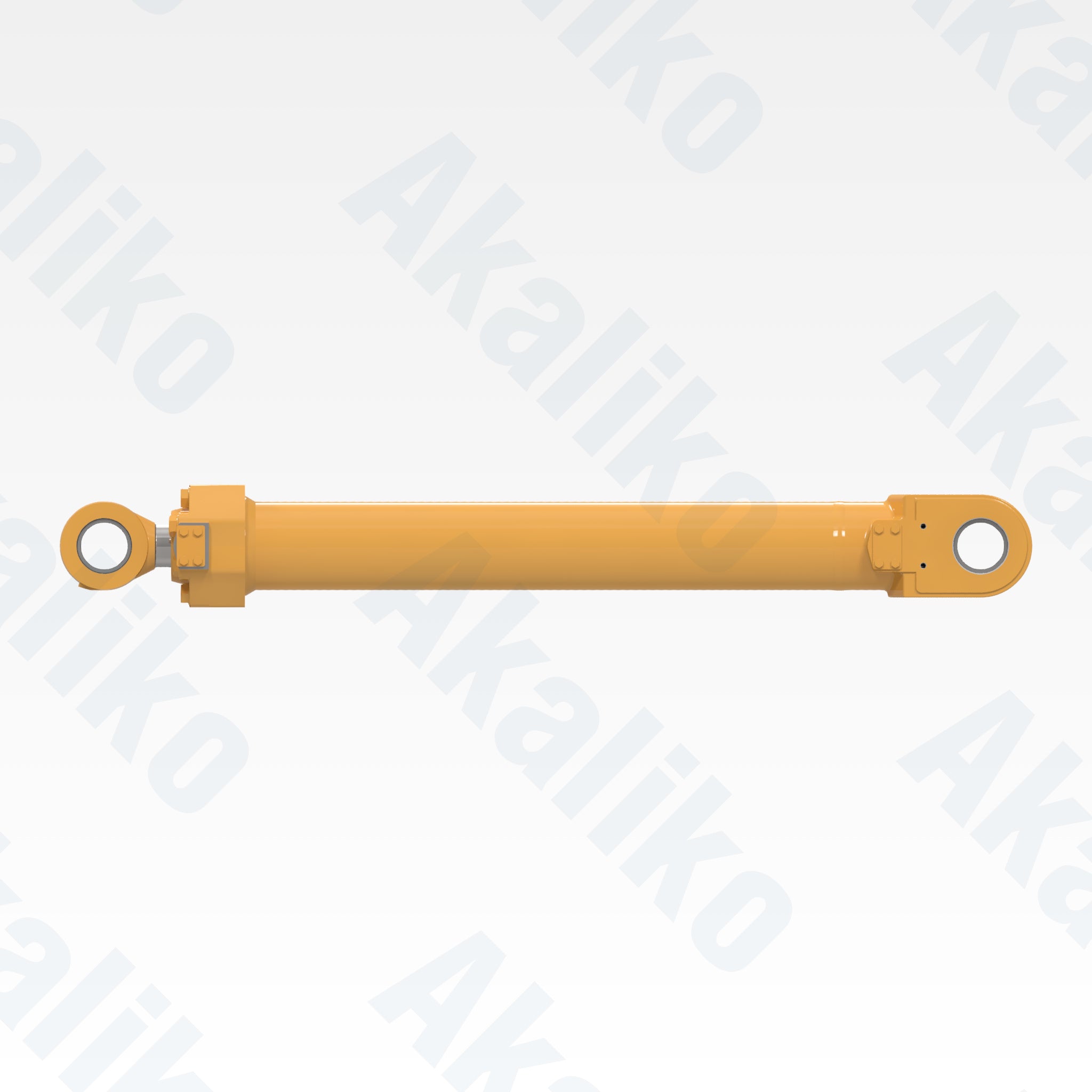 Side view of replacement steering hydraulic cylinder for Caterpillar 854G/854K/992K wheel loader, OEM part number 157-1352