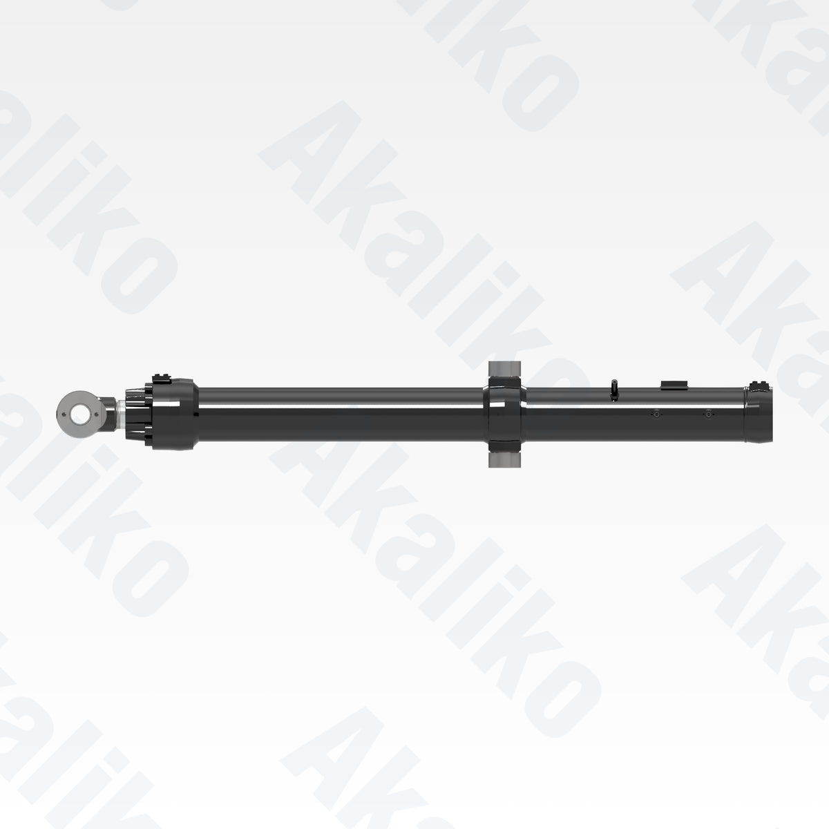 Side view of replacement blade lift hydraulic cylinder for Caterpillar D10 track dozer, OEM part number 570-1647