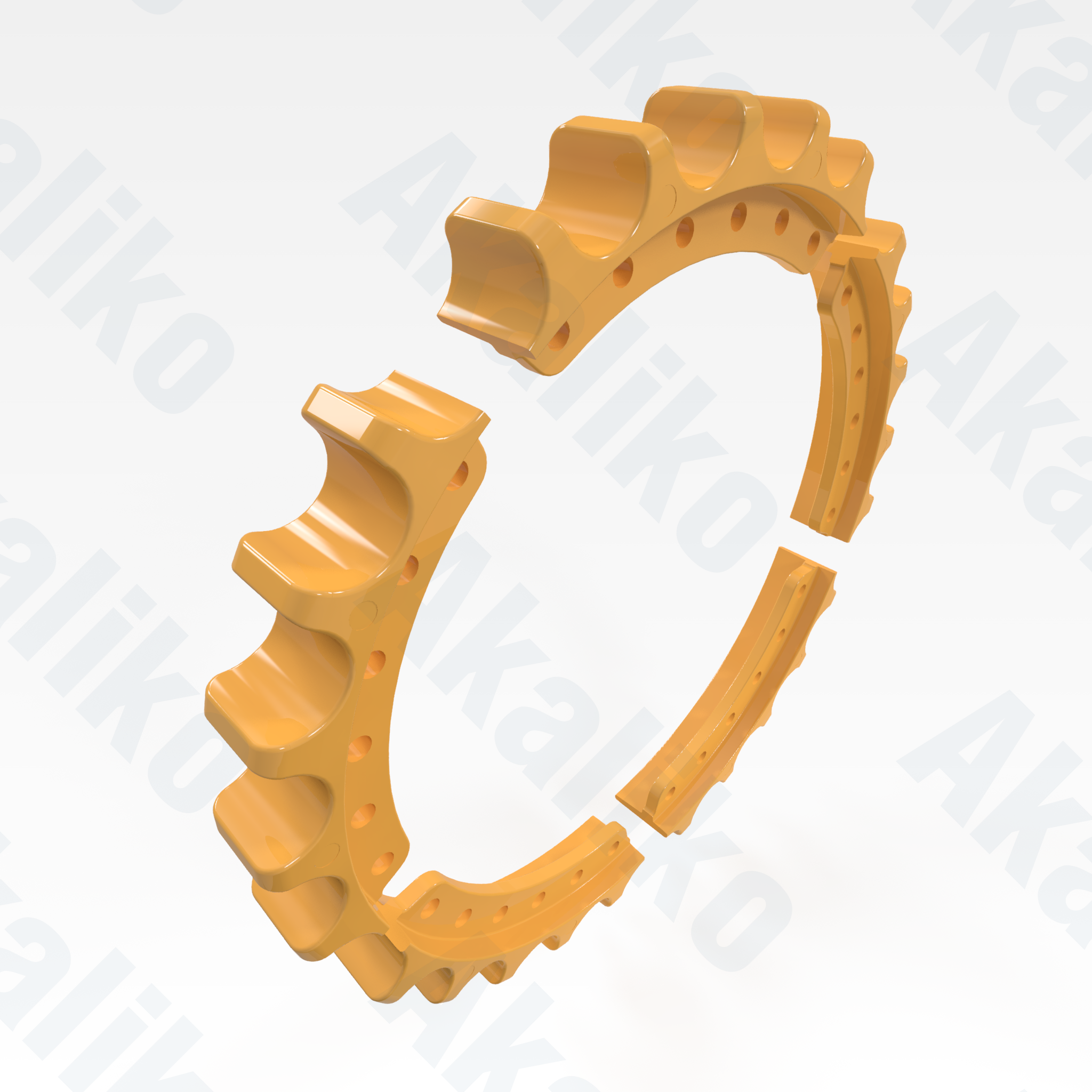 Replacement/aftermarket brand new sprocket segment assembly for Caterpillar D10N/D10R/D10T track dozer.