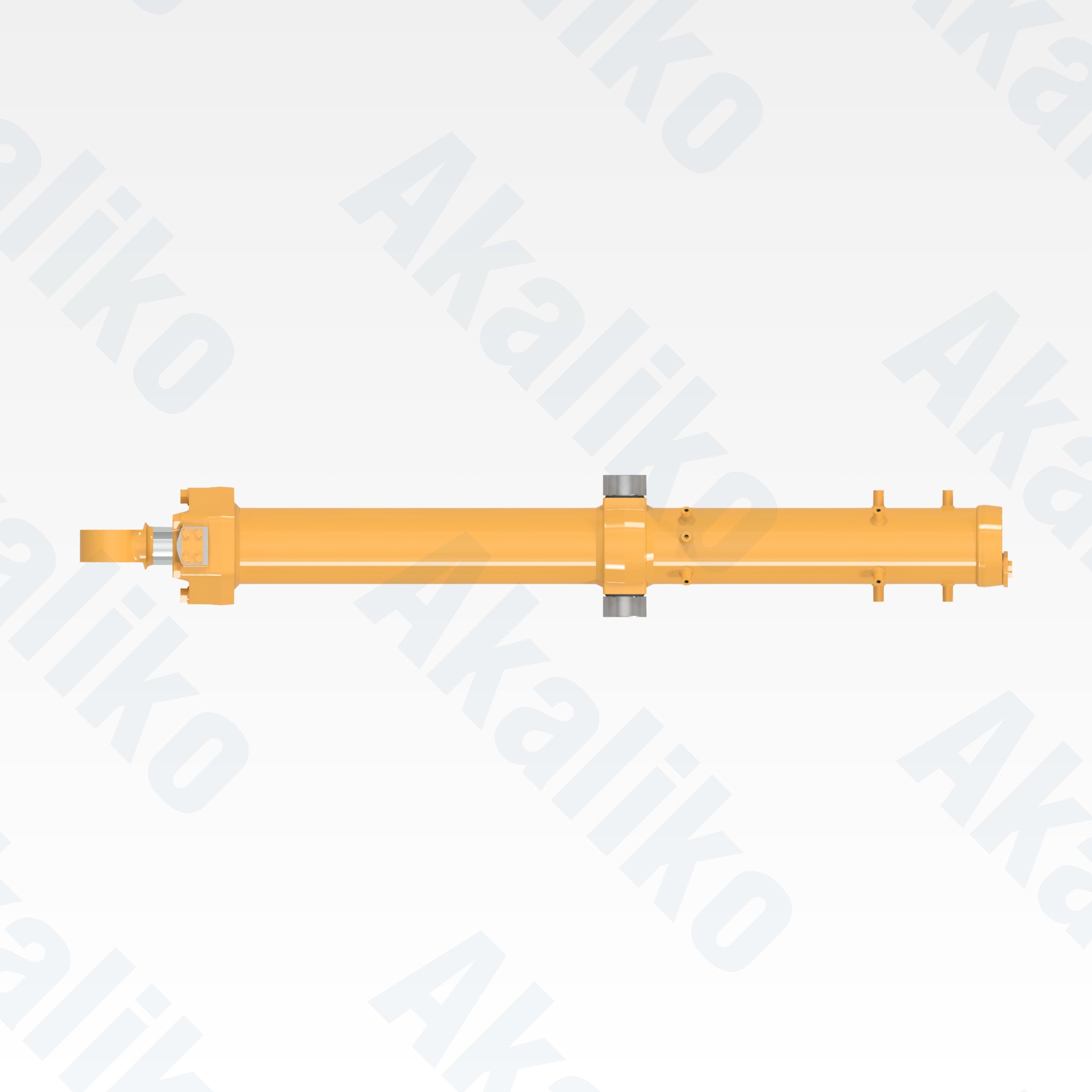 Top view of replacement blade lift hydraulic cylinder for Caterpillar D10T track dozer, OEM part number 9T-2869