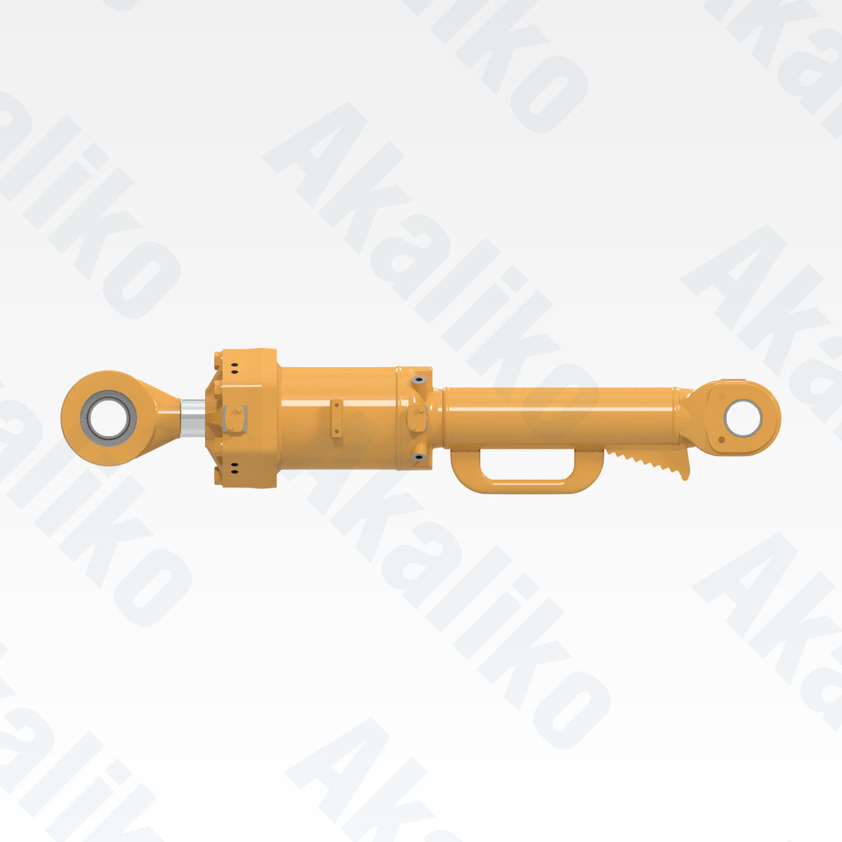 Side view of replacement blade tilt hydraulic cylinder for Caterpillar D10T track dozer, OEM part number 232-0652