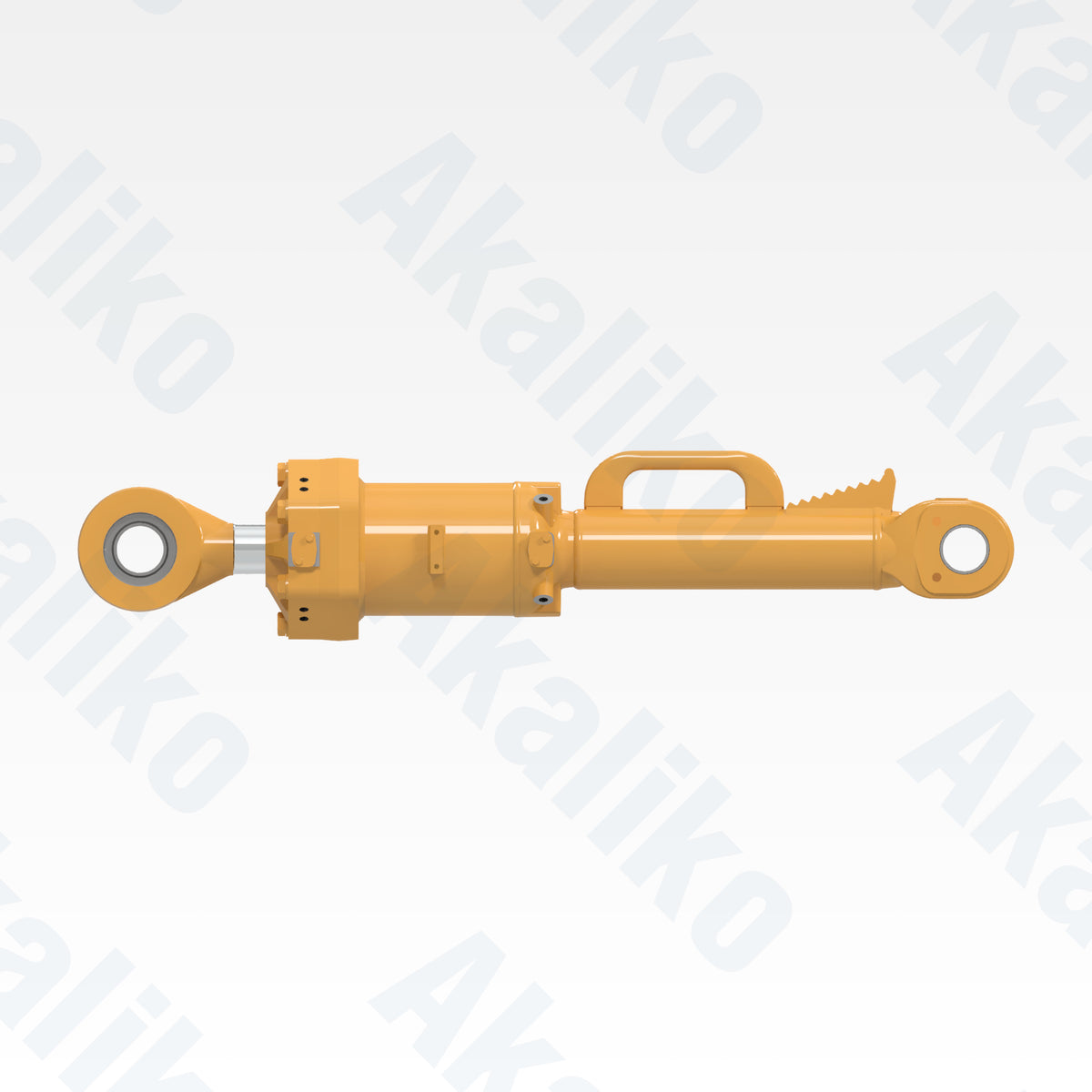 Side view of replacement blade tilt hydraulic cylinder for Caterpillar D10T track dozer, OEM part number 232-0653