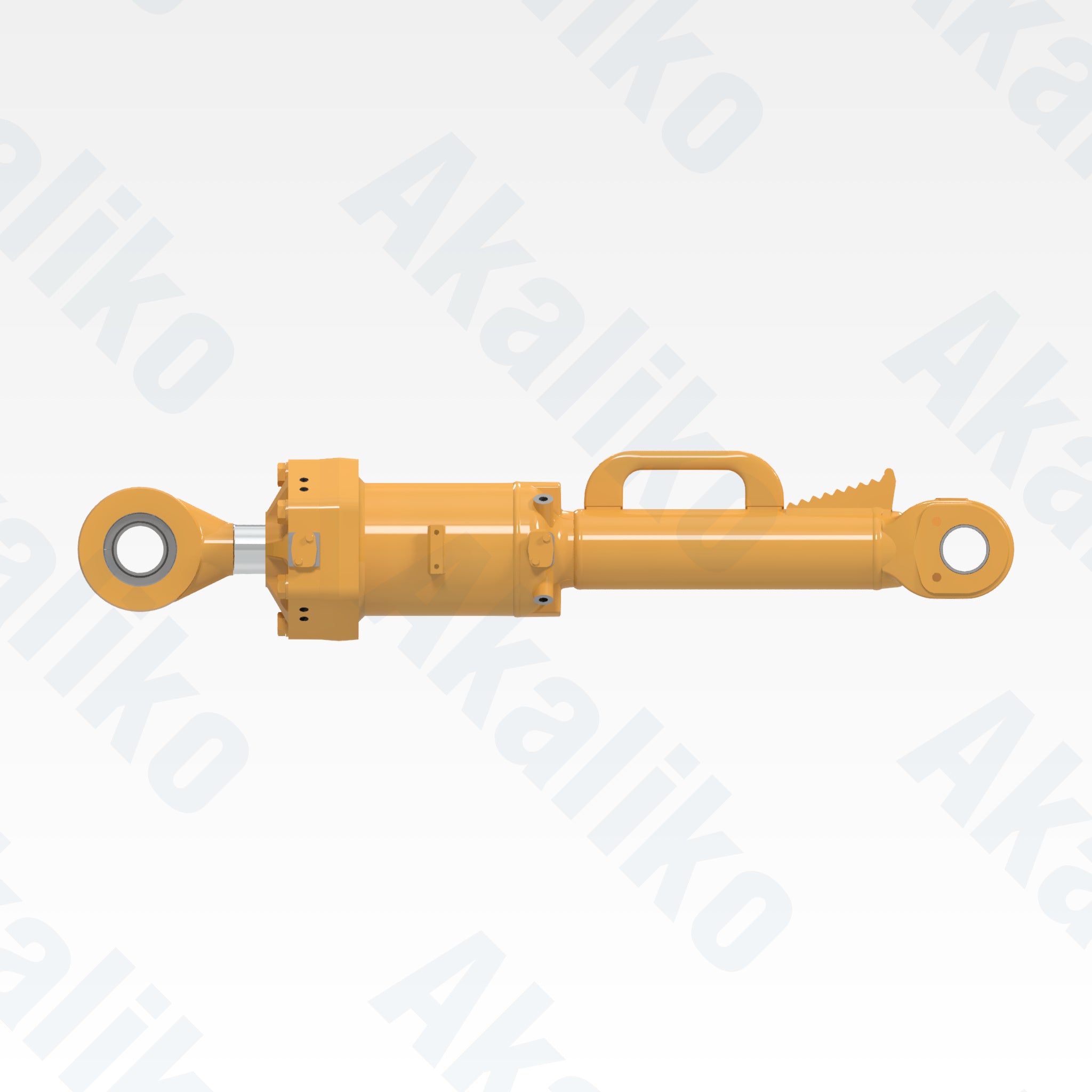 Side view of replacement blade tilt hydraulic cylinder for Caterpillar D10T track dozer, OEM part number 232-0653