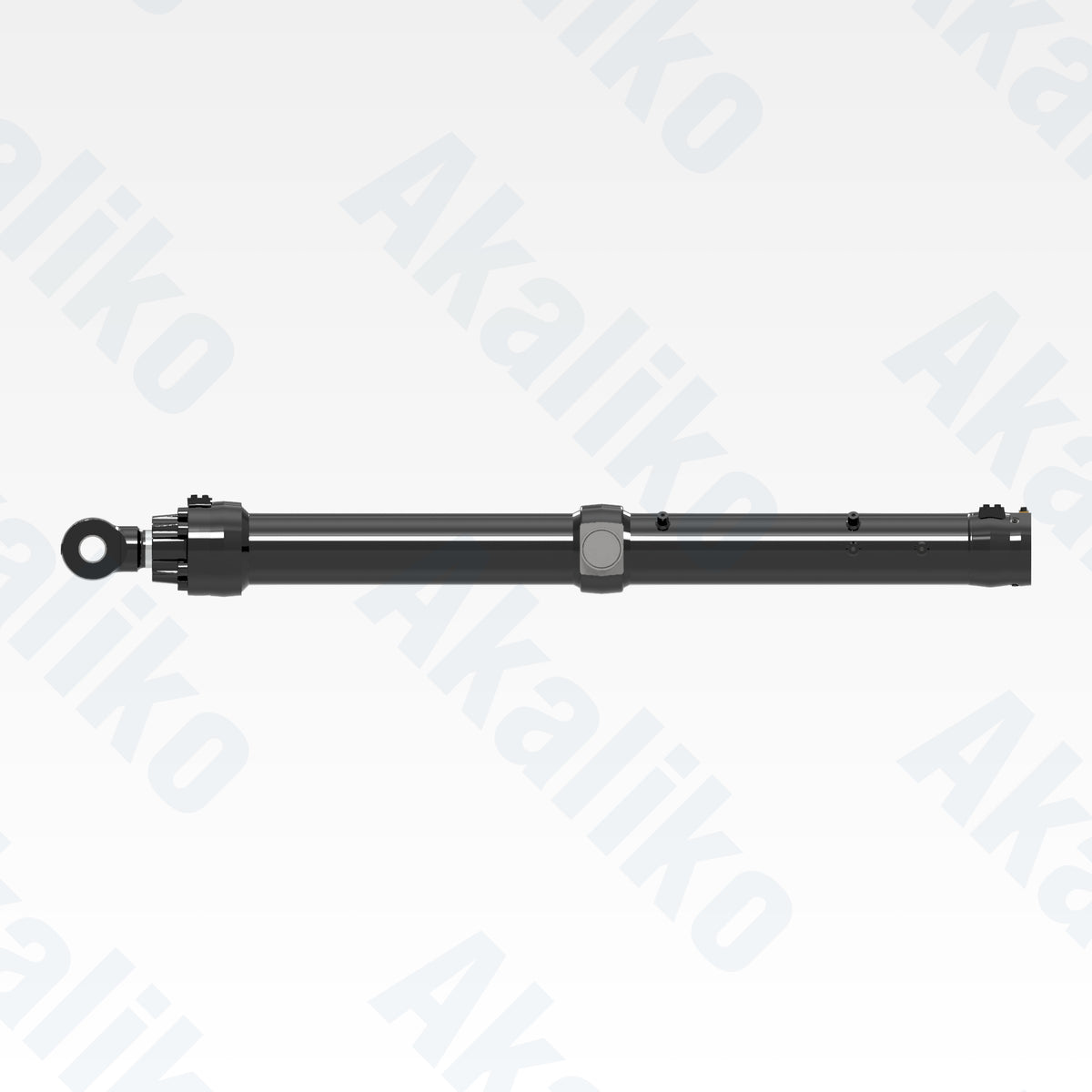Side view of replacement blade lift hydraulic cylinder for Caterpillar D10T2 track dozer, OEM part number 588-0174
