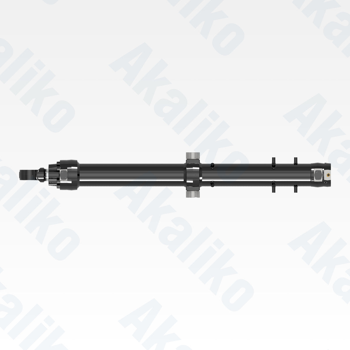 Top view of replacement blade lift hydraulic cylinder for Caterpillar D10T2 track dozer, OEM part number 588-0174
