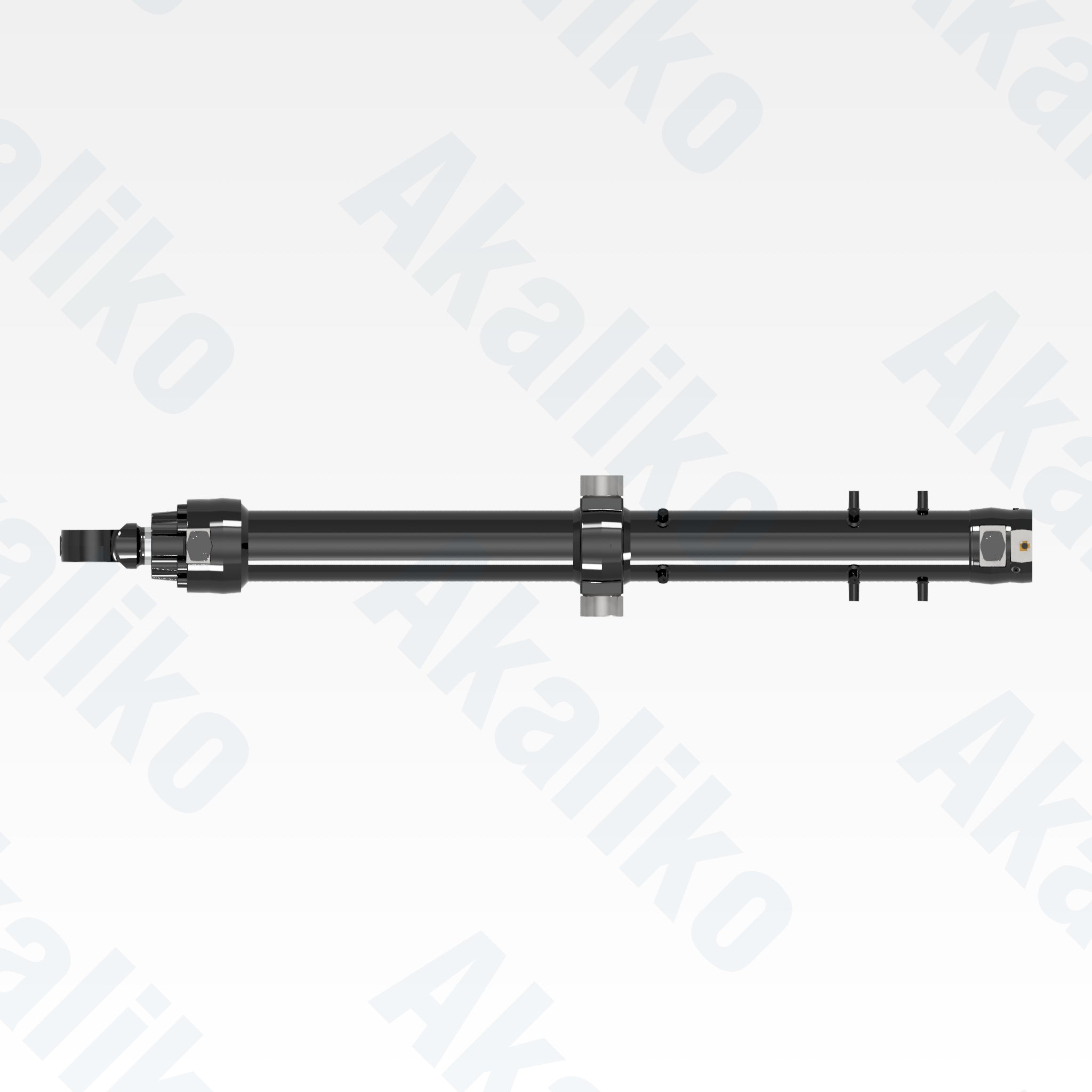 Top view of replacement blade lift hydraulic cylinder for Caterpillar D10T2 track dozer, OEM part number 588-0174