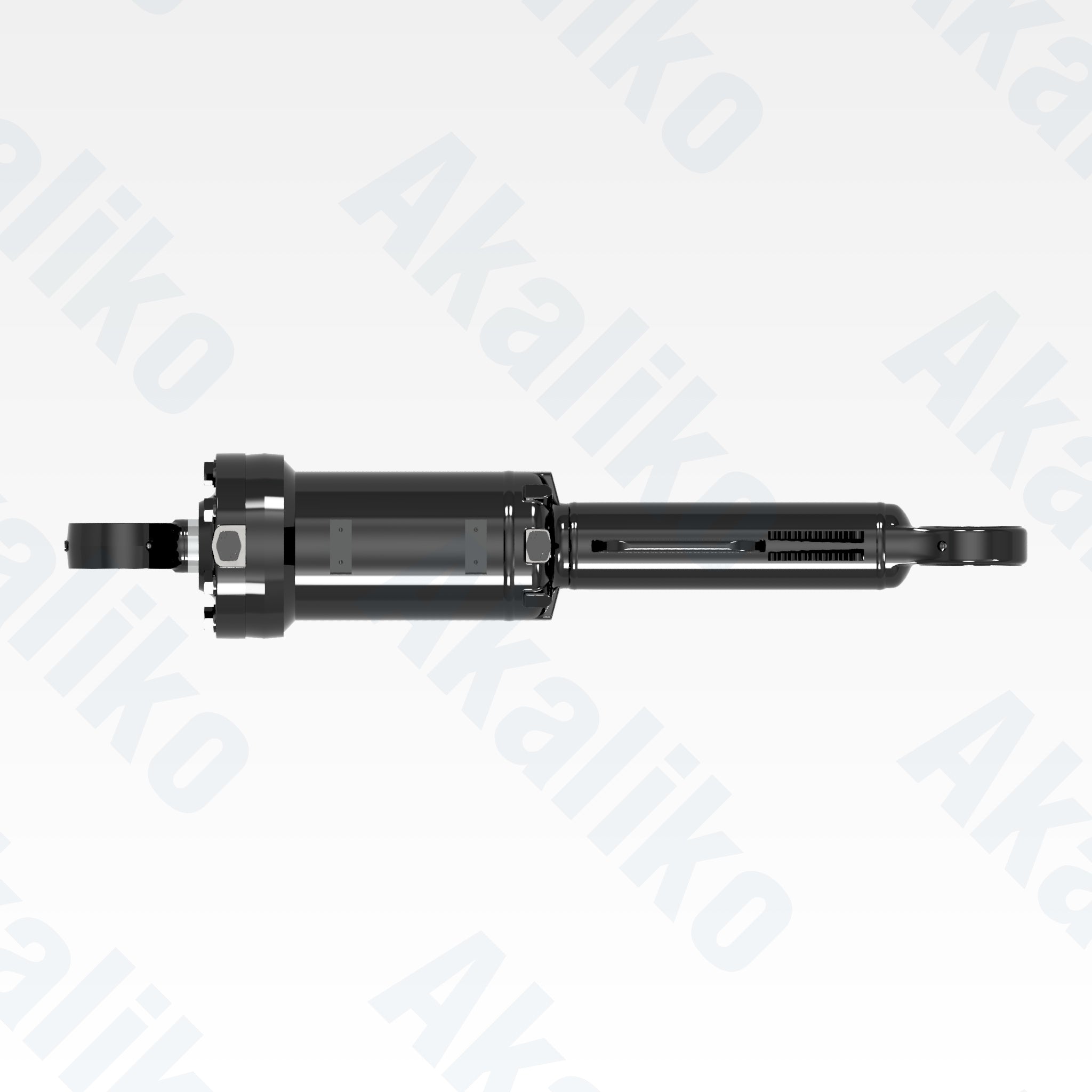 Top view of replacement blade tilt hydraulic cylinder for Caterpillar D11 track loader, OEM part number 527-5519
