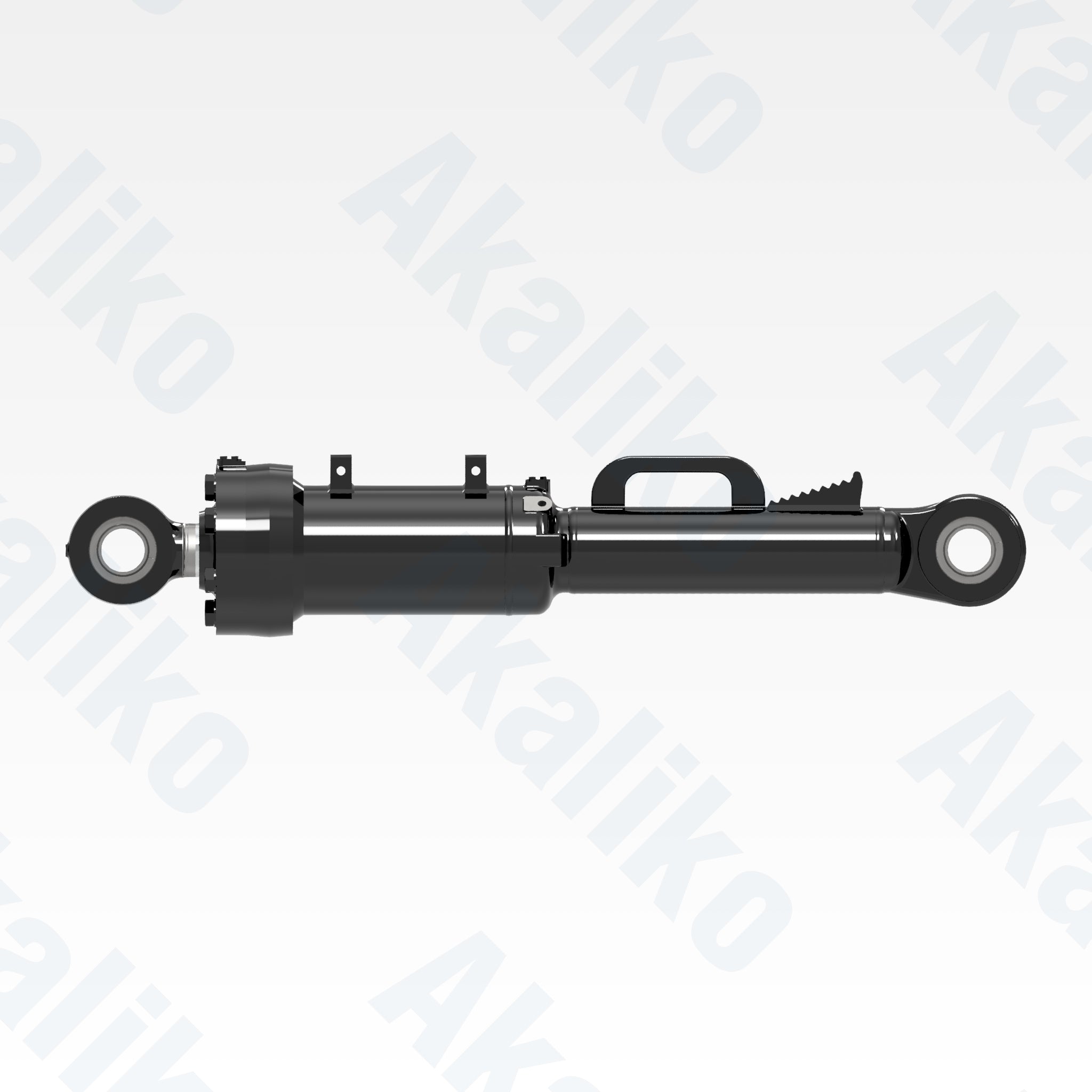 Side view of replacement blade tilt hydraulic cylinder for Caterpillar D11 track loader, OEM part number 561-6915
