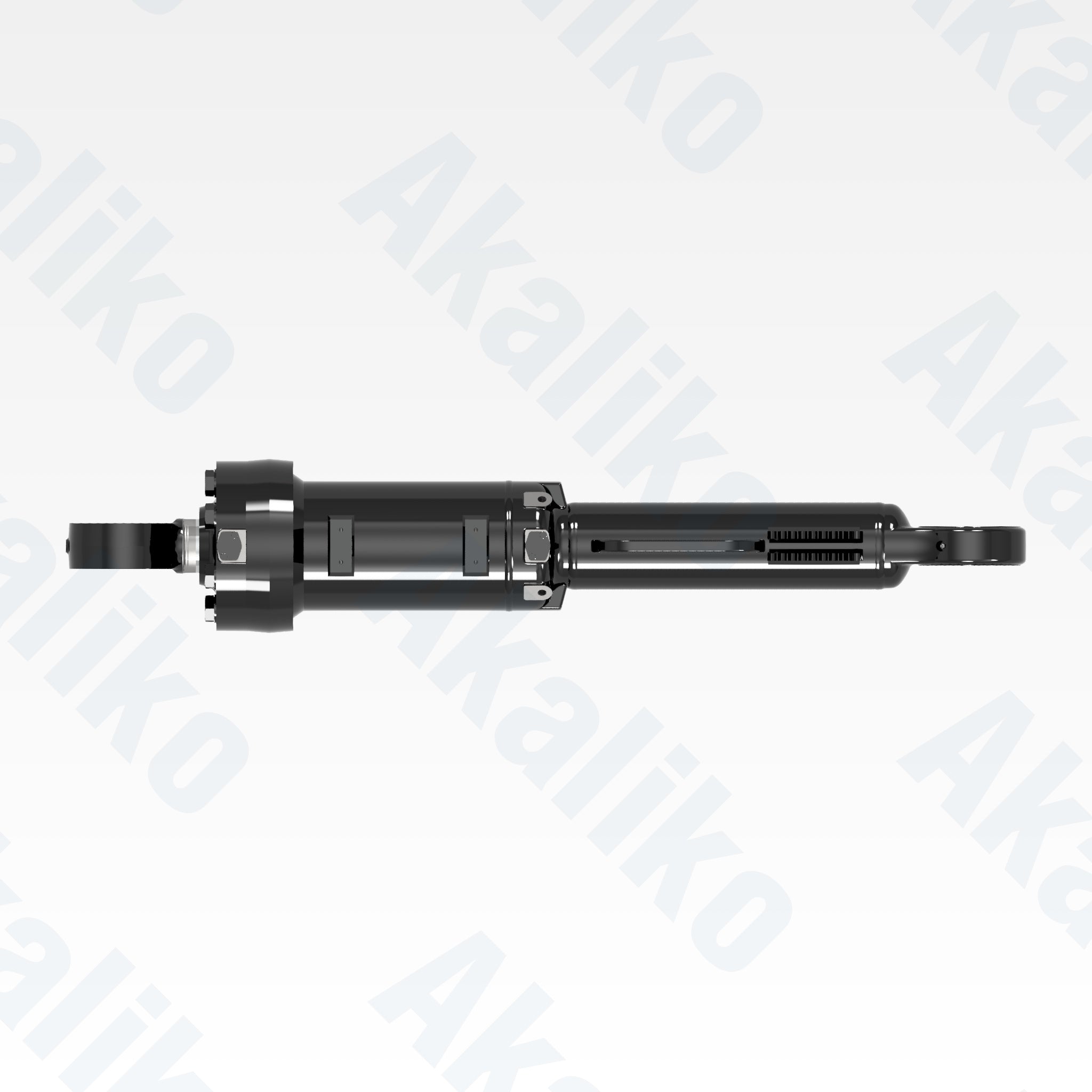 Top view of replacement blade tilt hydraulic cylinder for Caterpillar D11 track loader, OEM part number 561-6915