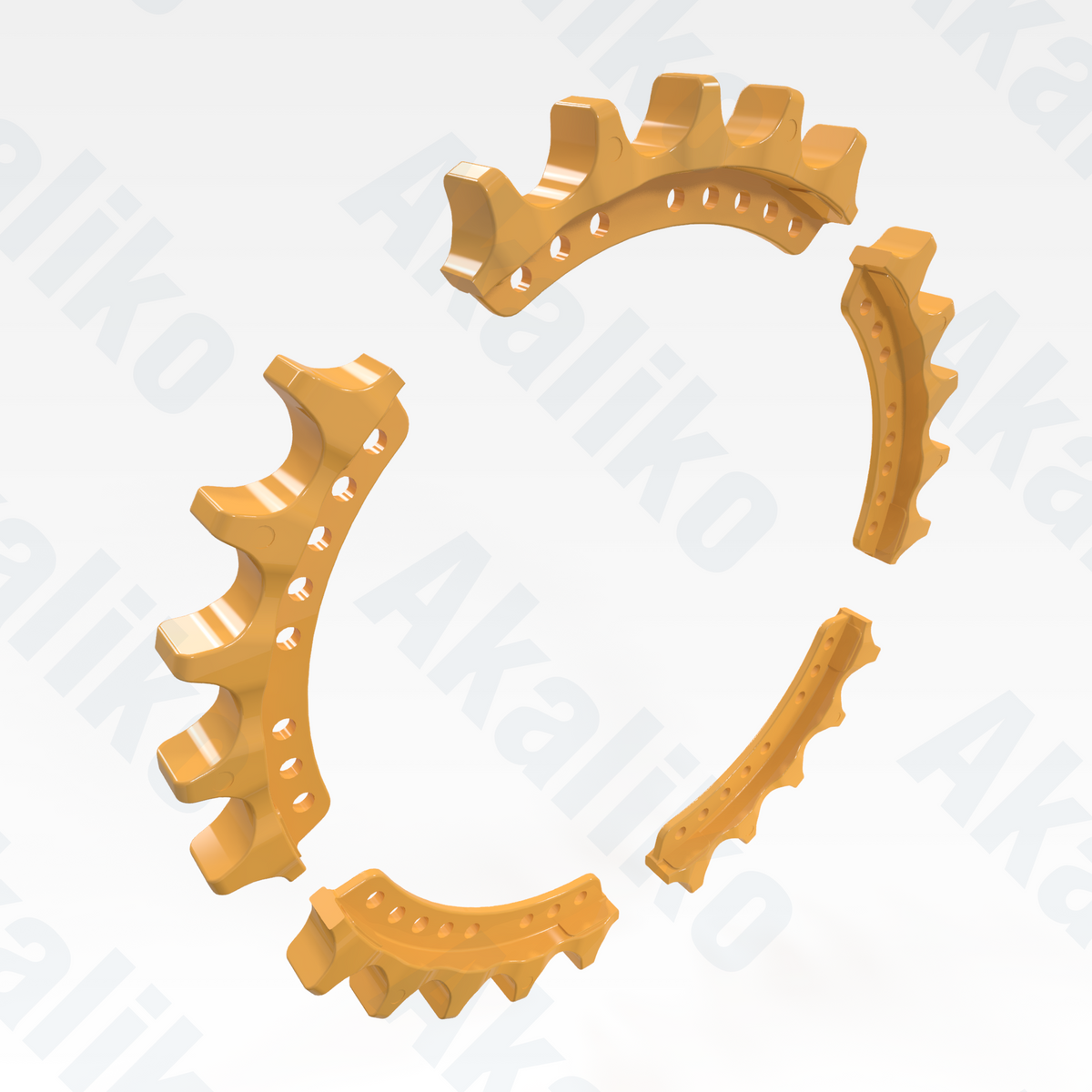Replacement/aftermarket brand new sprocket segment assembly for Caterpillar D11/D11R/D11T track dozer.