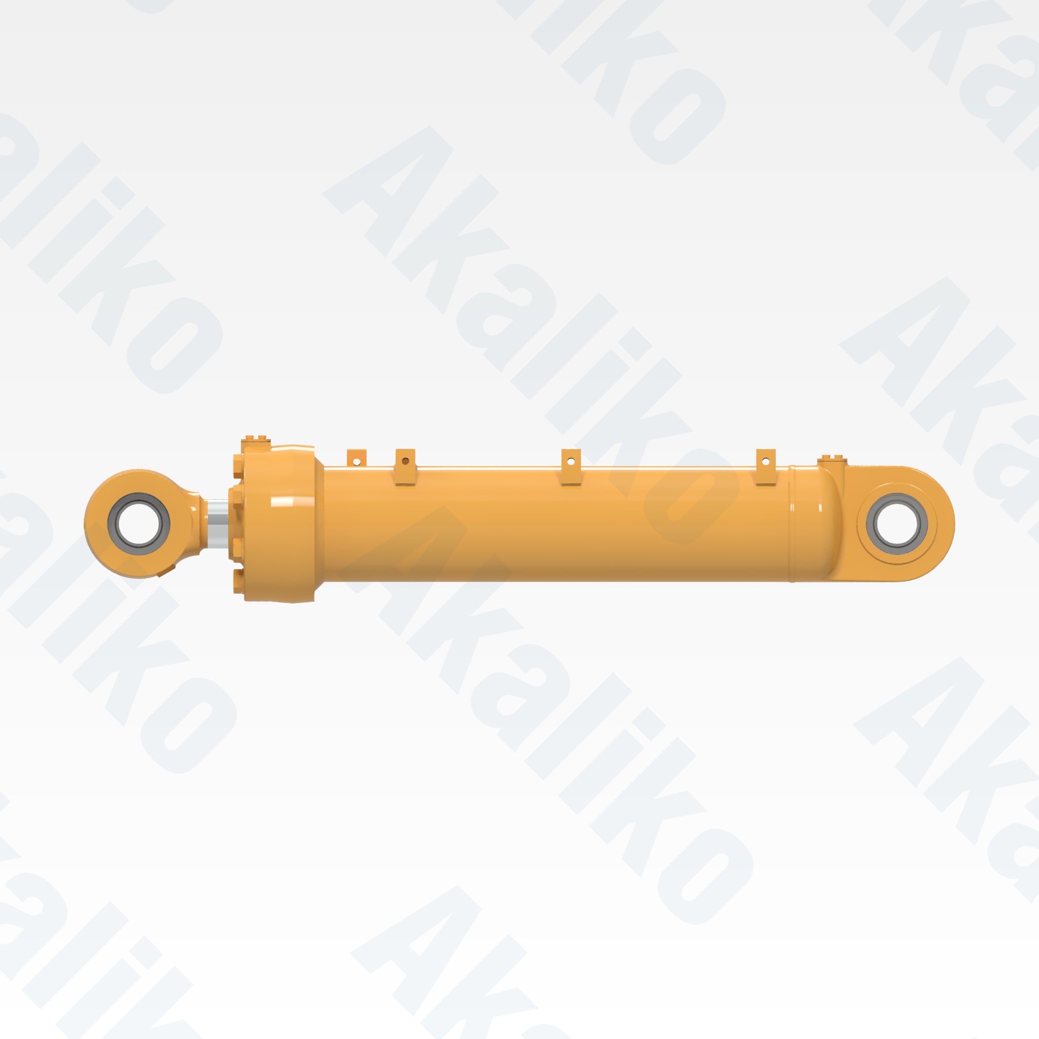 Side view of replacement blade tilt hydraulic cylinder for Caterpillar D11R track dozer, OEM part number 521-8421