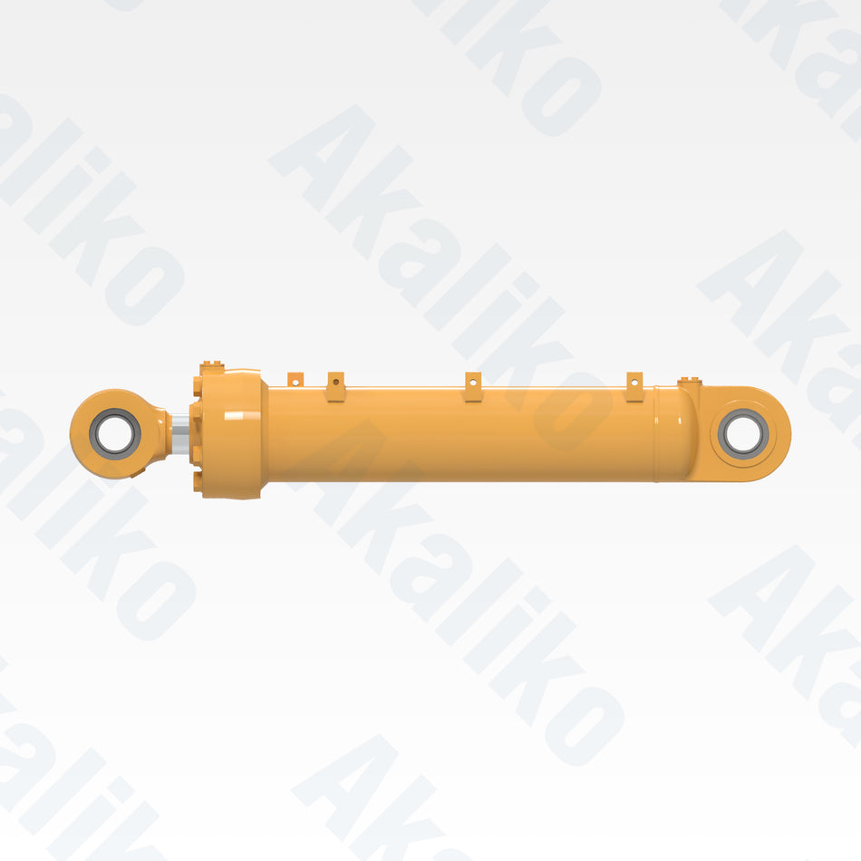 Side view of replacement blade tilt hydraulic cylinder for Caterpillar D11R track dozer, OEM part number 521-8421