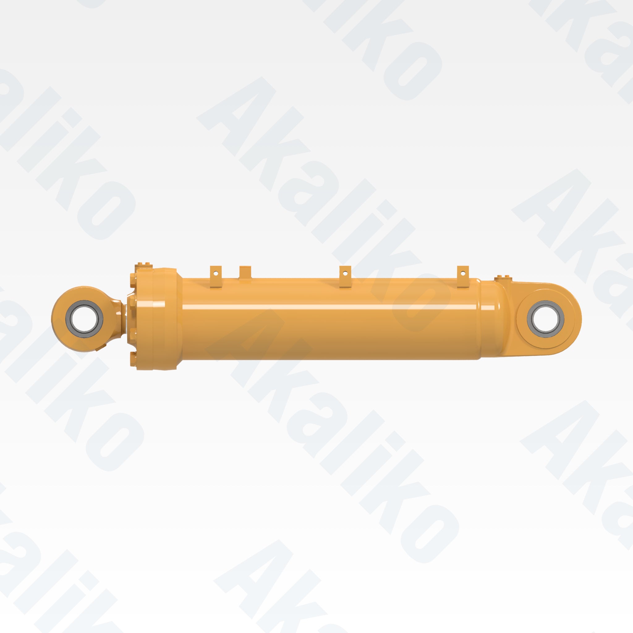 Side view of replacement blade tilt hydraulic cylinder for Caterpillar D11R track dozer, OEM part number 521-8422