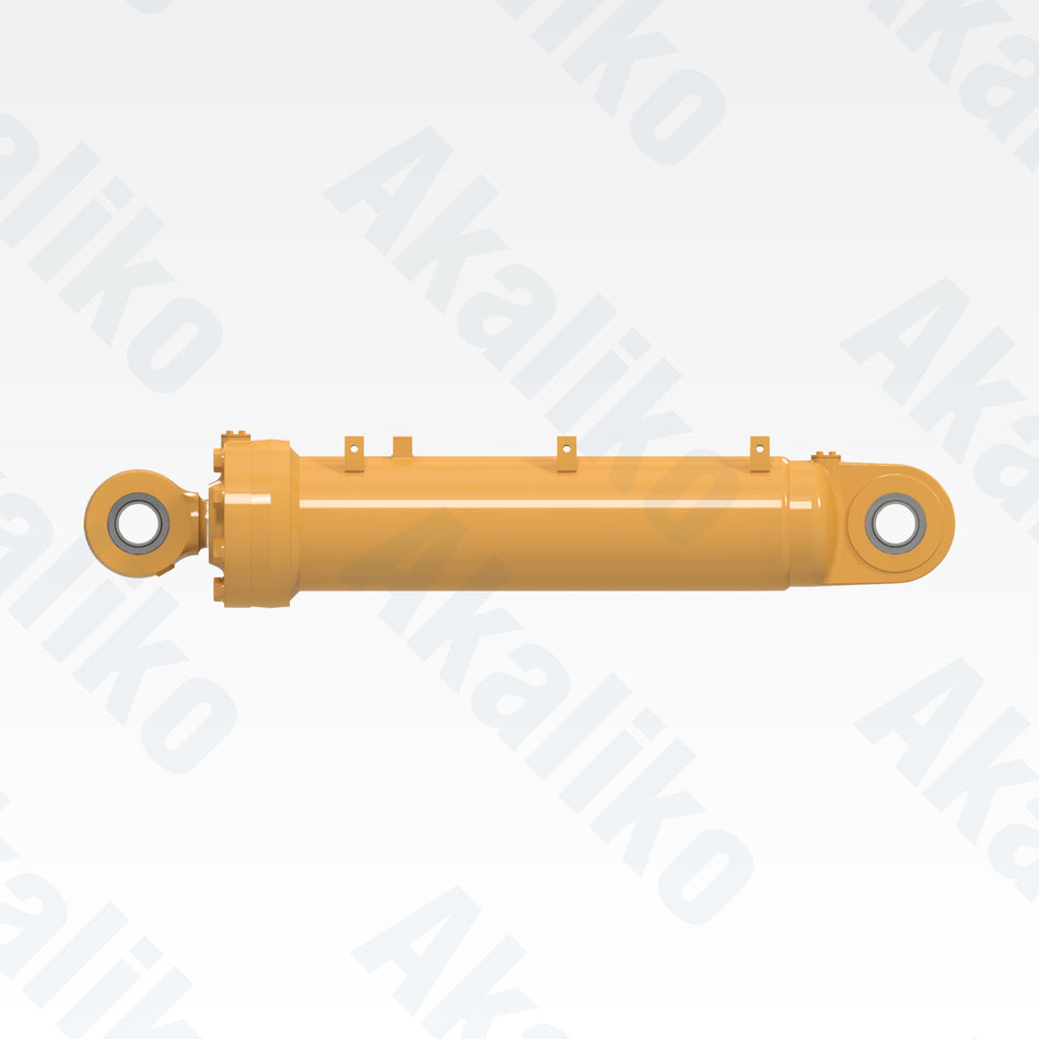 Side view of replacement blade tilt hydraulic cylinder for Caterpillar D11R track dozer, OEM part number 521-8422
