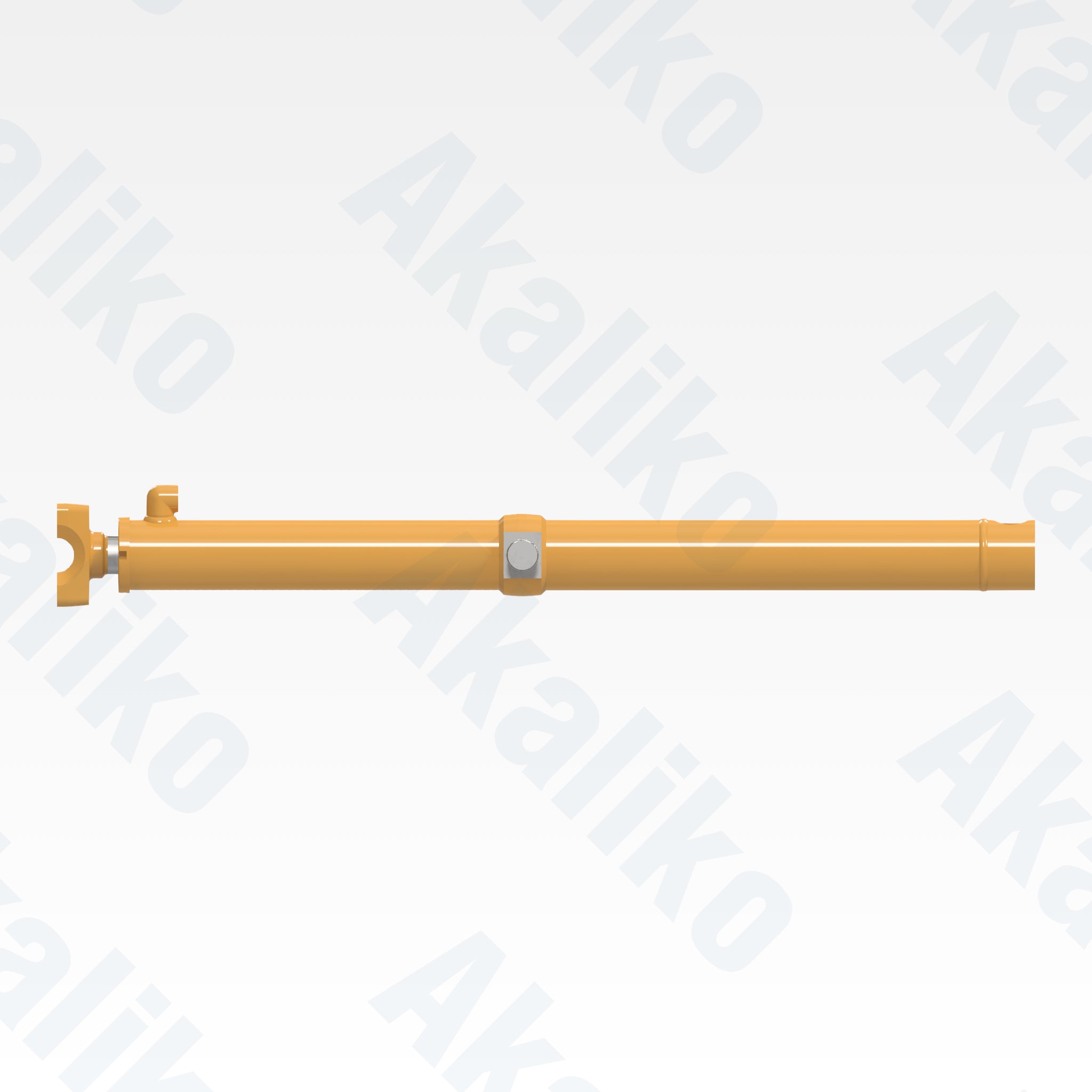 Side view of replacement blade lift hydraulic cylinder for Caterpillar D6R track loader, OEM part number 417-6242