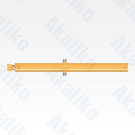 Top view of replacement blade lift hydraulic cylinder for Caterpillar D6R track loader, OEM part number 417-6242
