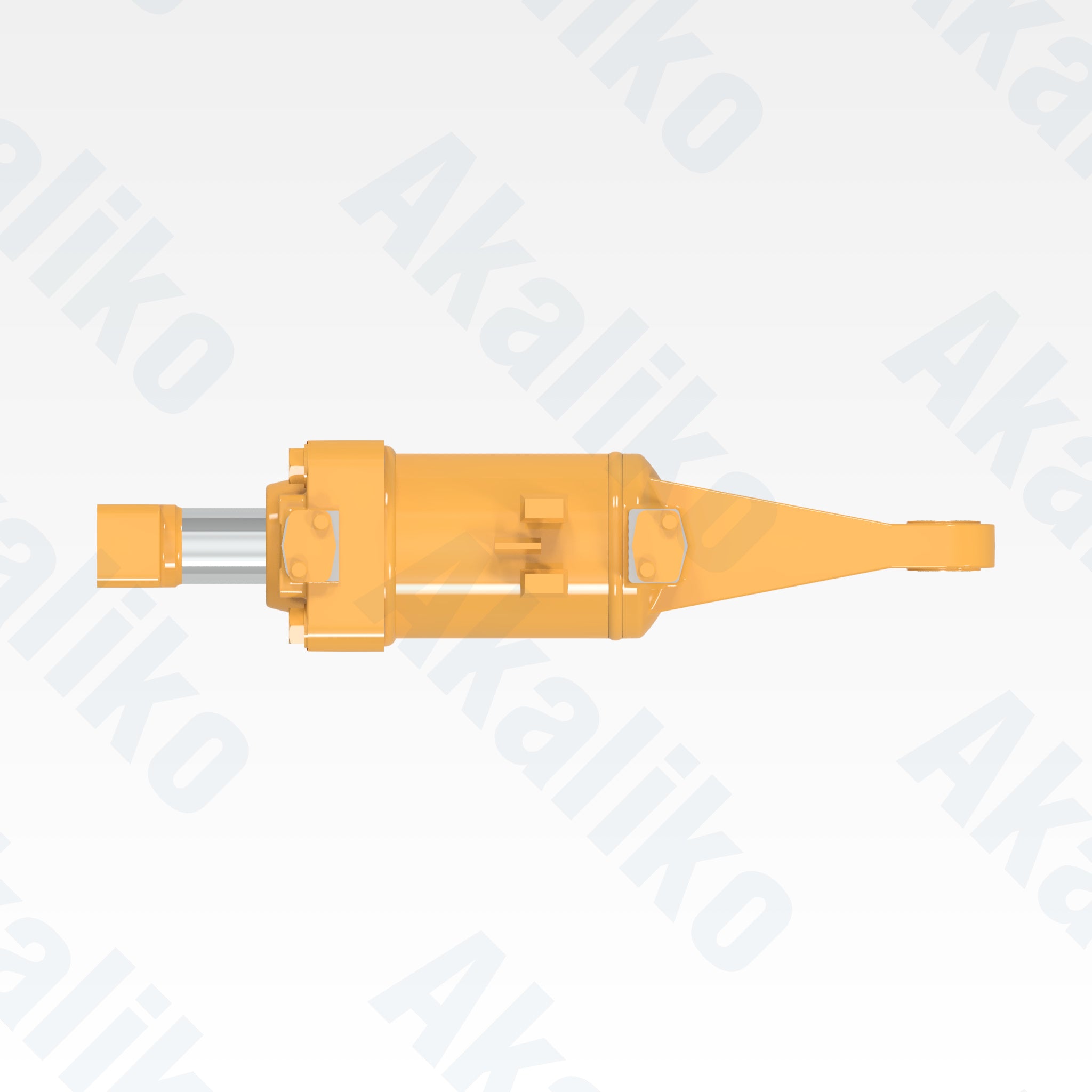 Top view of replacement blade tilt hydraulic cylinder for Caterpillar D6R track loader, OEM part number 233-9134