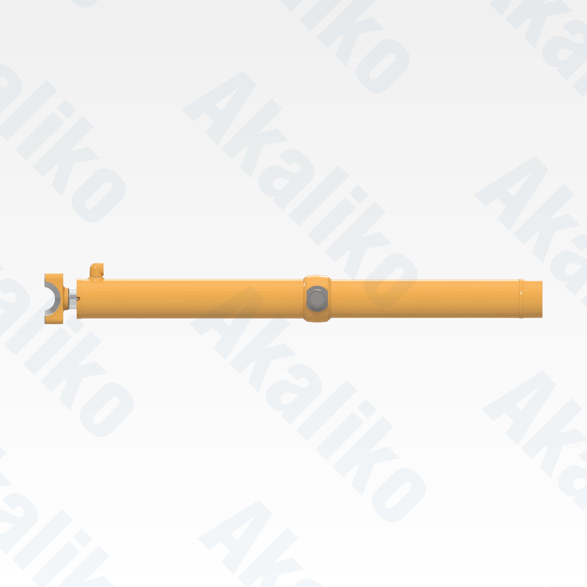 Side view of replacement blade lift hydraulic cylinder for Caterpillar D8R track loader, OEM part number 250-5861