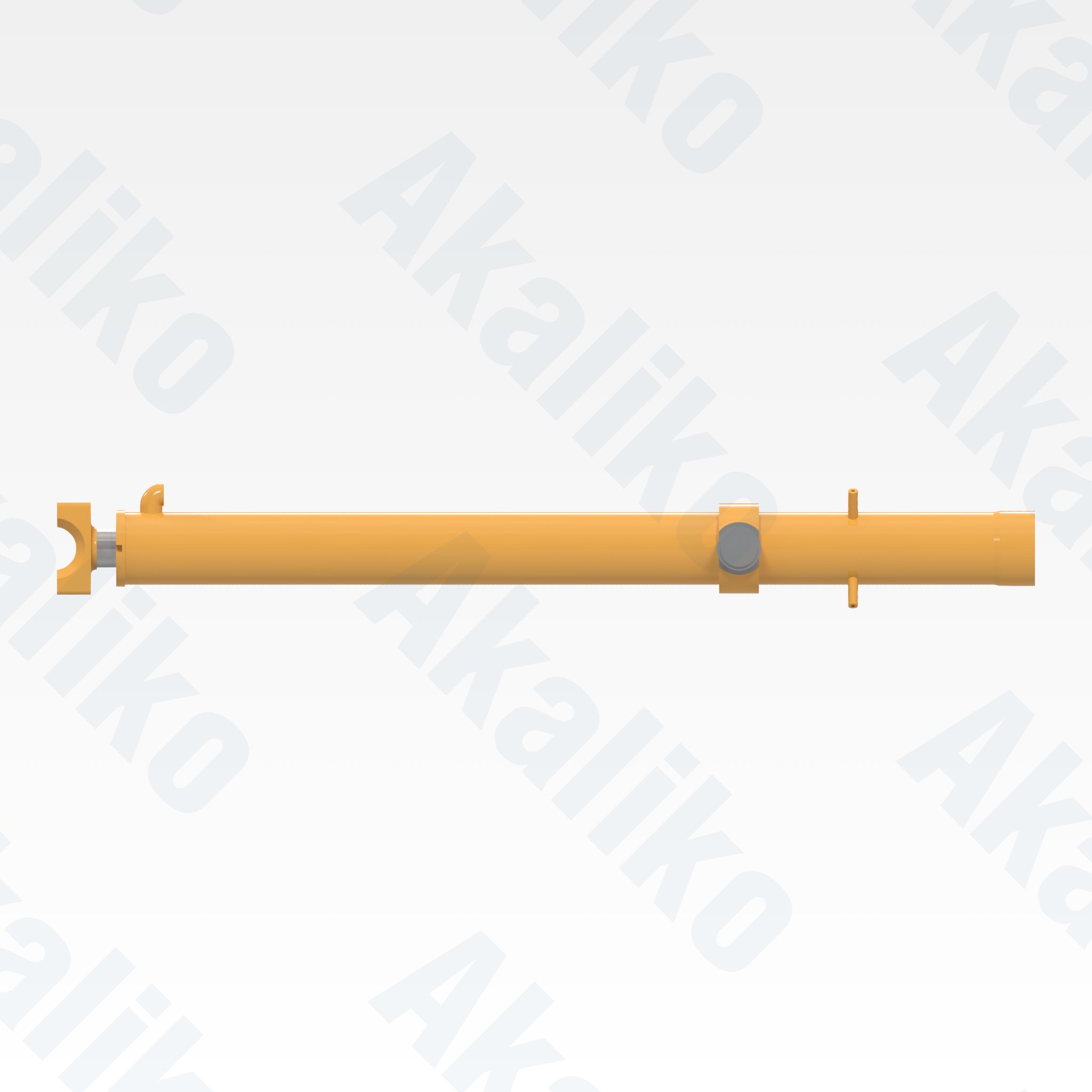 Side view of replacement blade lift hydraulic cylinder for Caterpillar D9 track loader, OEM part number 560-3756