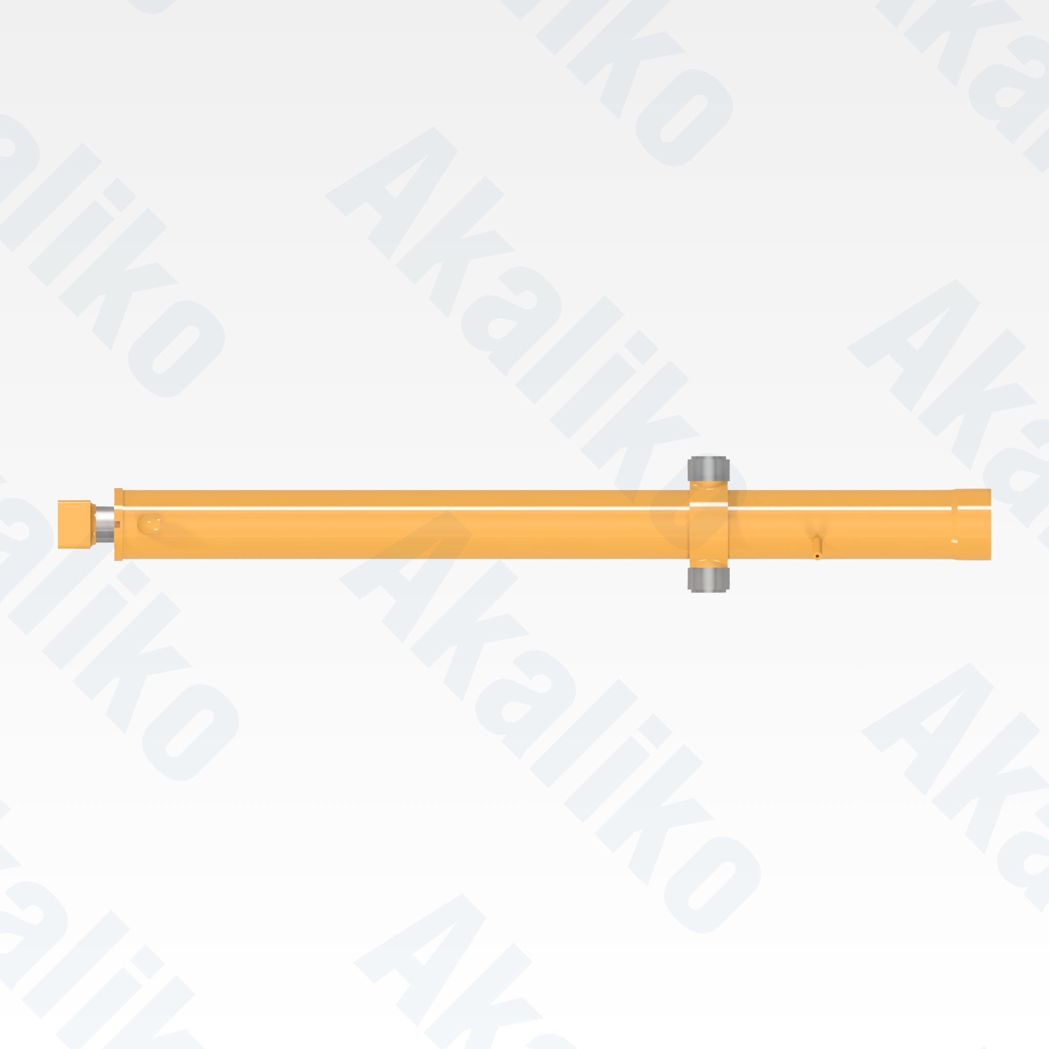 Top view of replacement blade lift hydraulic cylinder for Caterpillar D9 track loader, OEM part number 560-3756