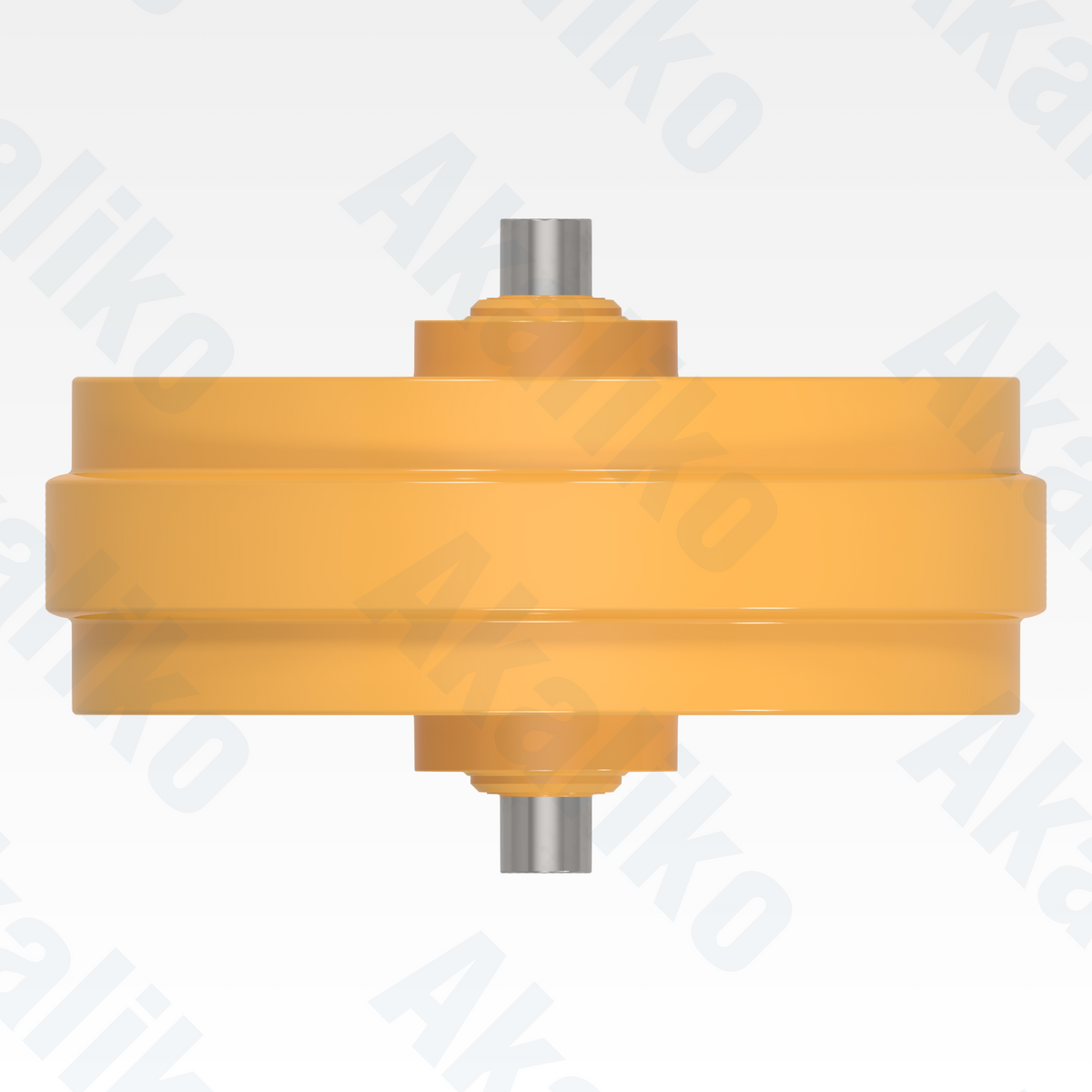 Top view of replacement/aftermarket brand new idler for Caterpillar D9/D9R/D9T track dozer.