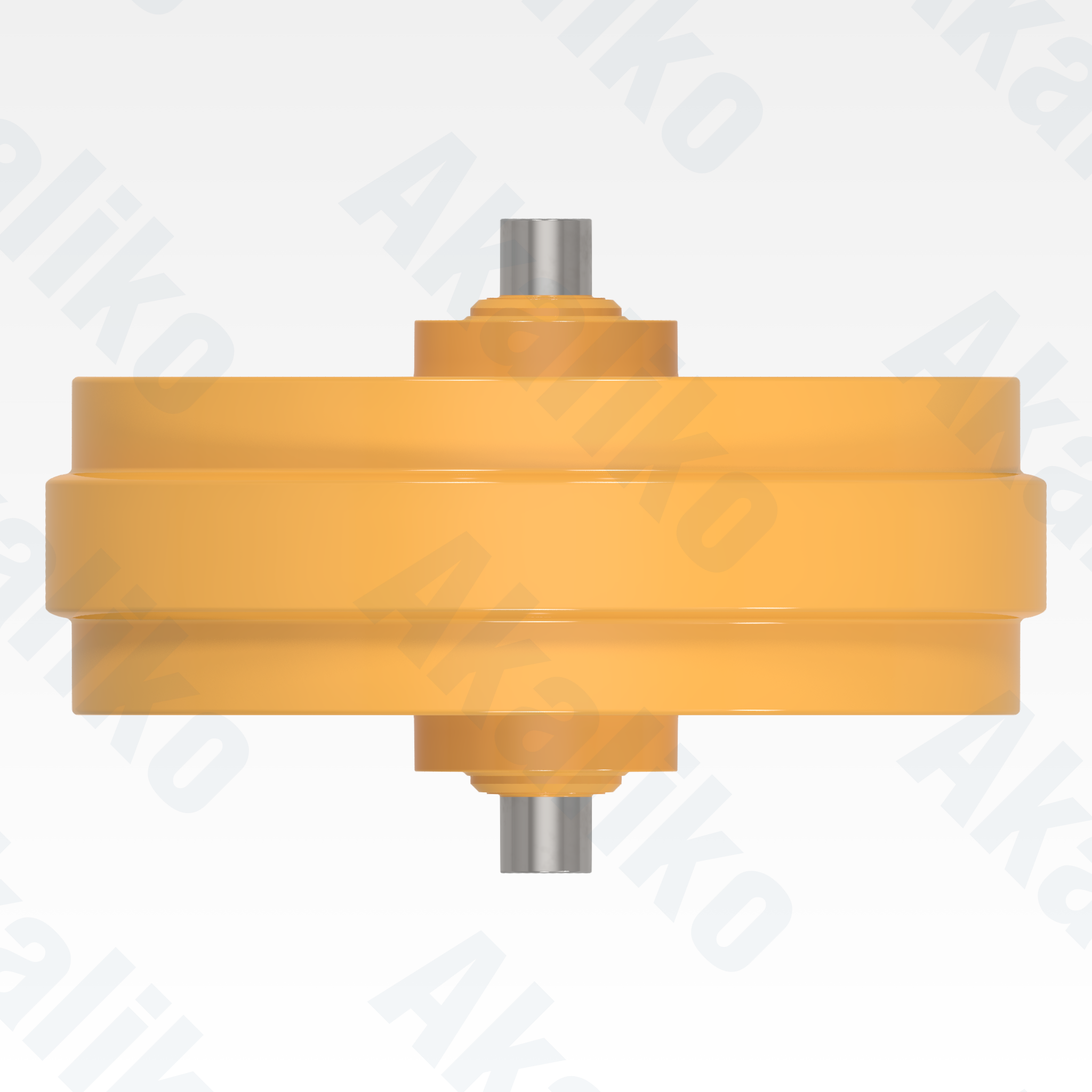 Top view of replacement/aftermarket brand new idler for Caterpillar D9/D9R/D9T track dozer.