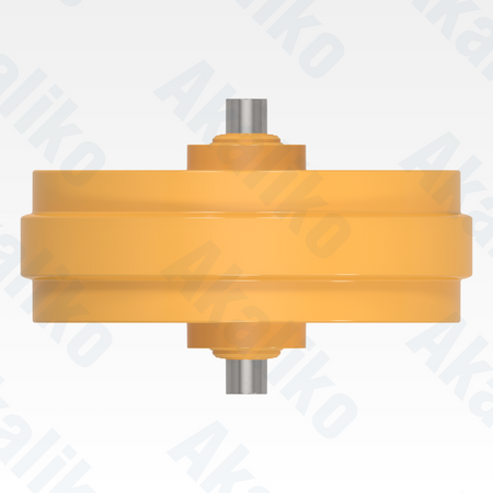 Top view of replacement/aftermarket brand new idler for Caterpillar D9/D9R/D9T track dozer.