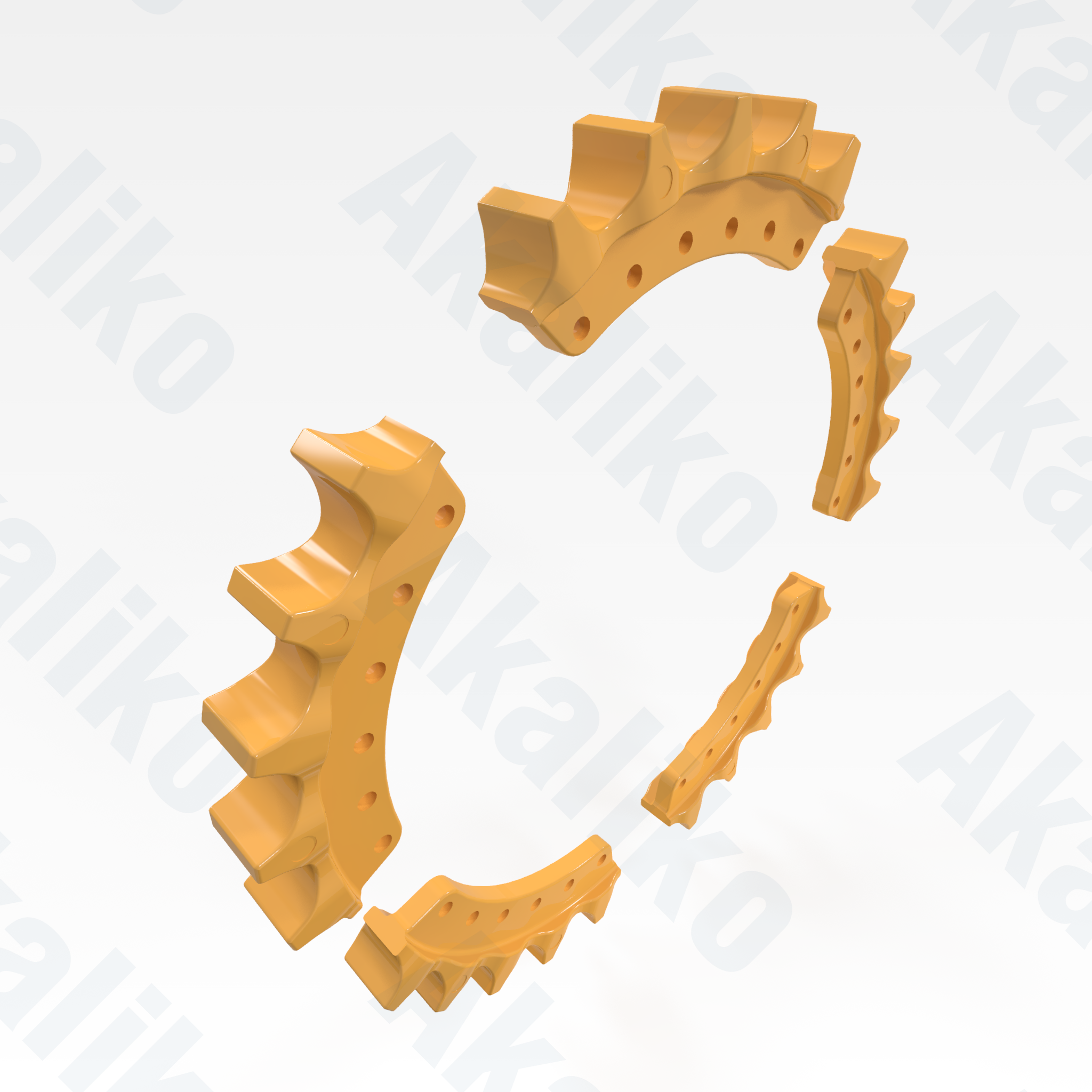 Replacement/aftermarket brand new sprocket segment assembly for Caterpillar D9/D9R/D9T track dozer.