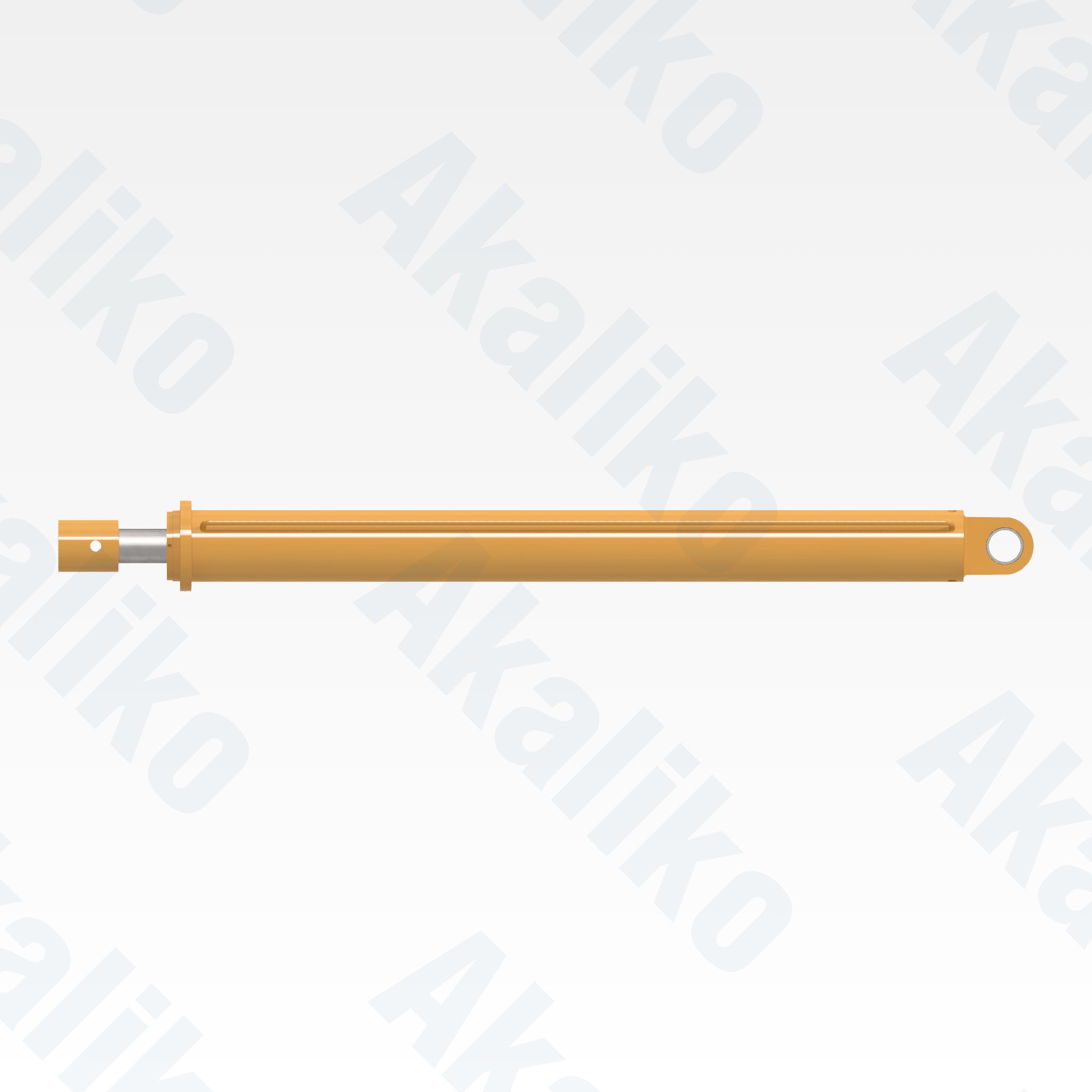 Side view of replacement jack leveling hydraulic cylinder for Caterpillar MD6250 rotary drill, OEM part number 475-0582