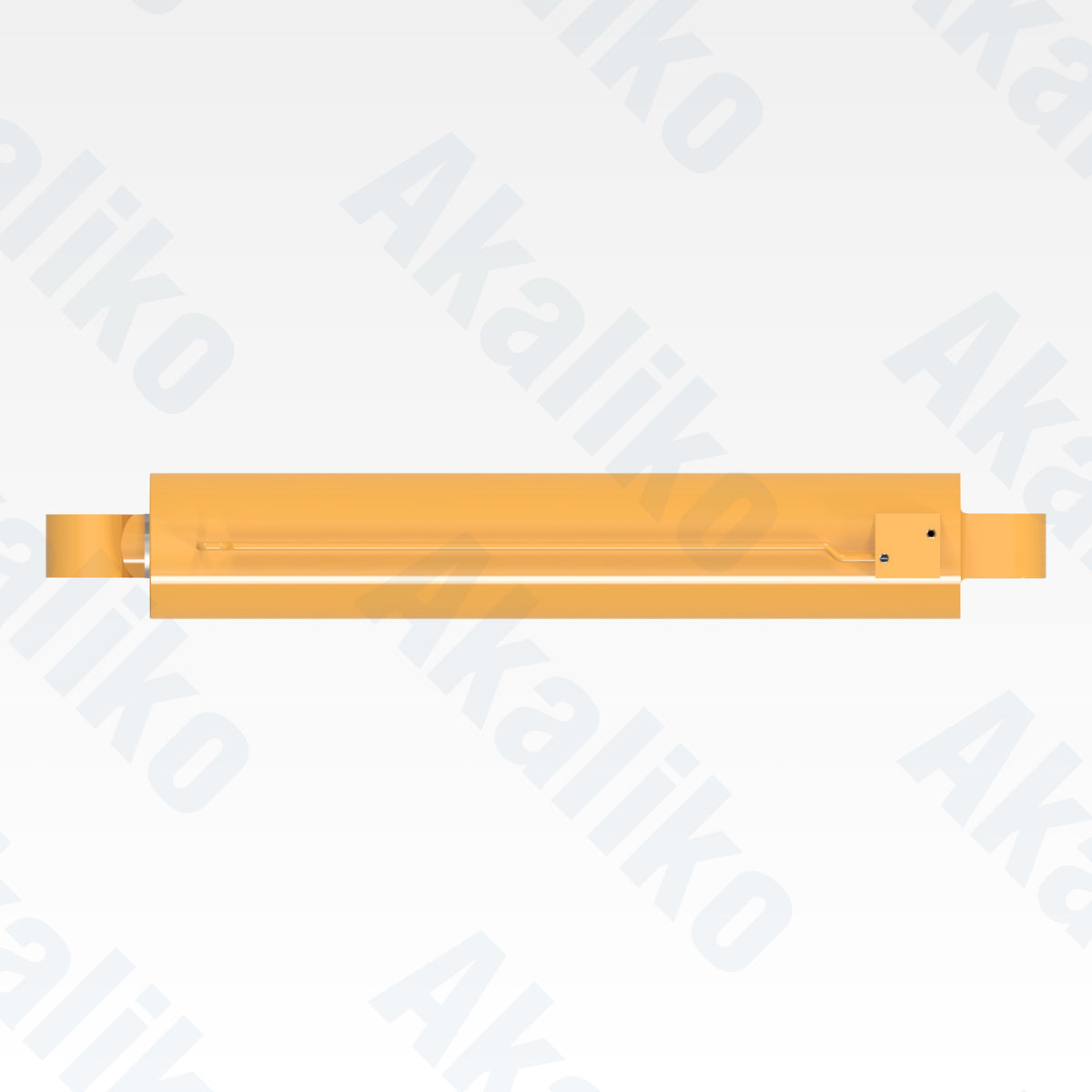Top view of replacement mast raise hydraulic cylinder for Caterpillar MD6250 rotary drill, OEM part number 518-7837