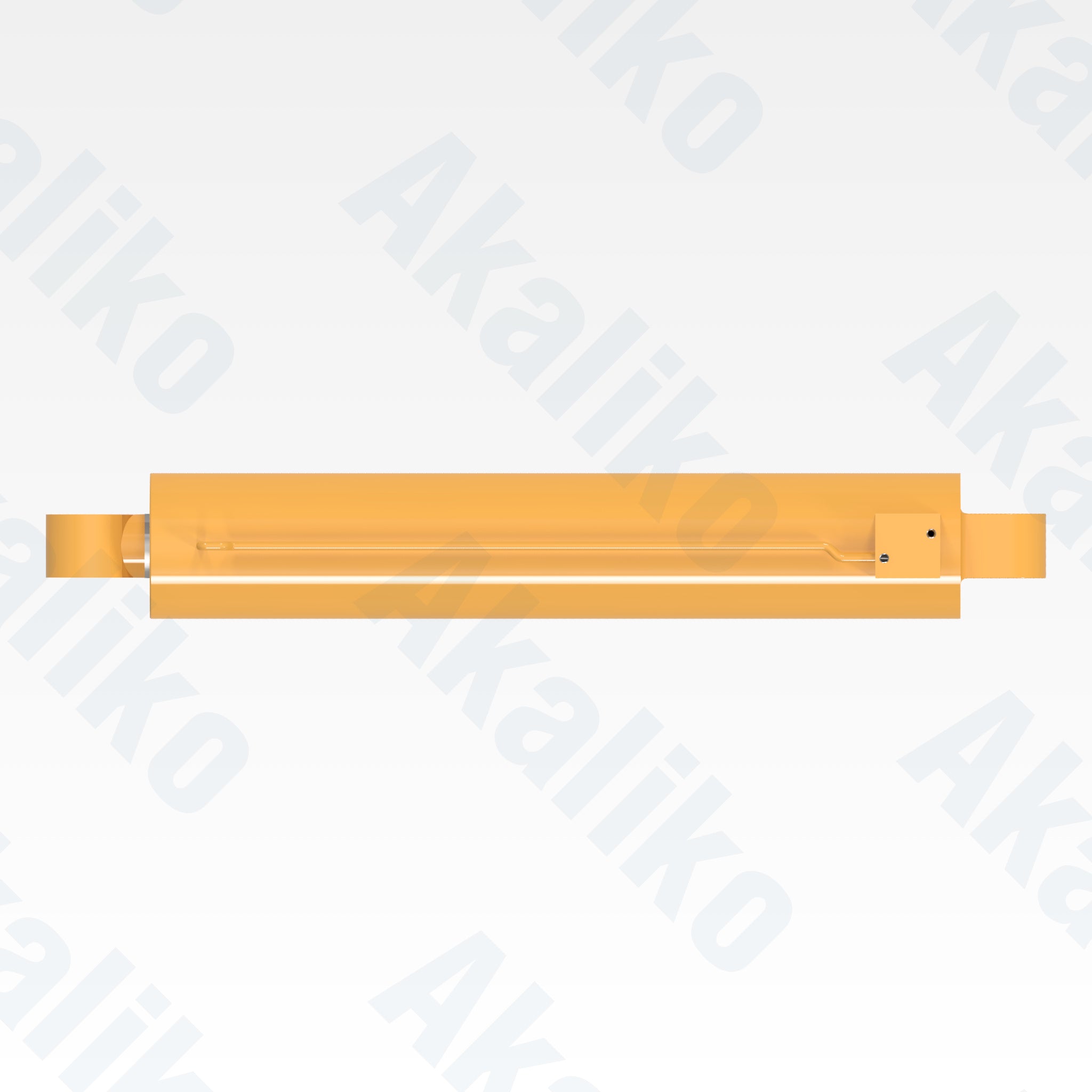Top view of replacement mast raise hydraulic cylinder for Caterpillar MD6250 rotary drill, OEM part number 518-7837