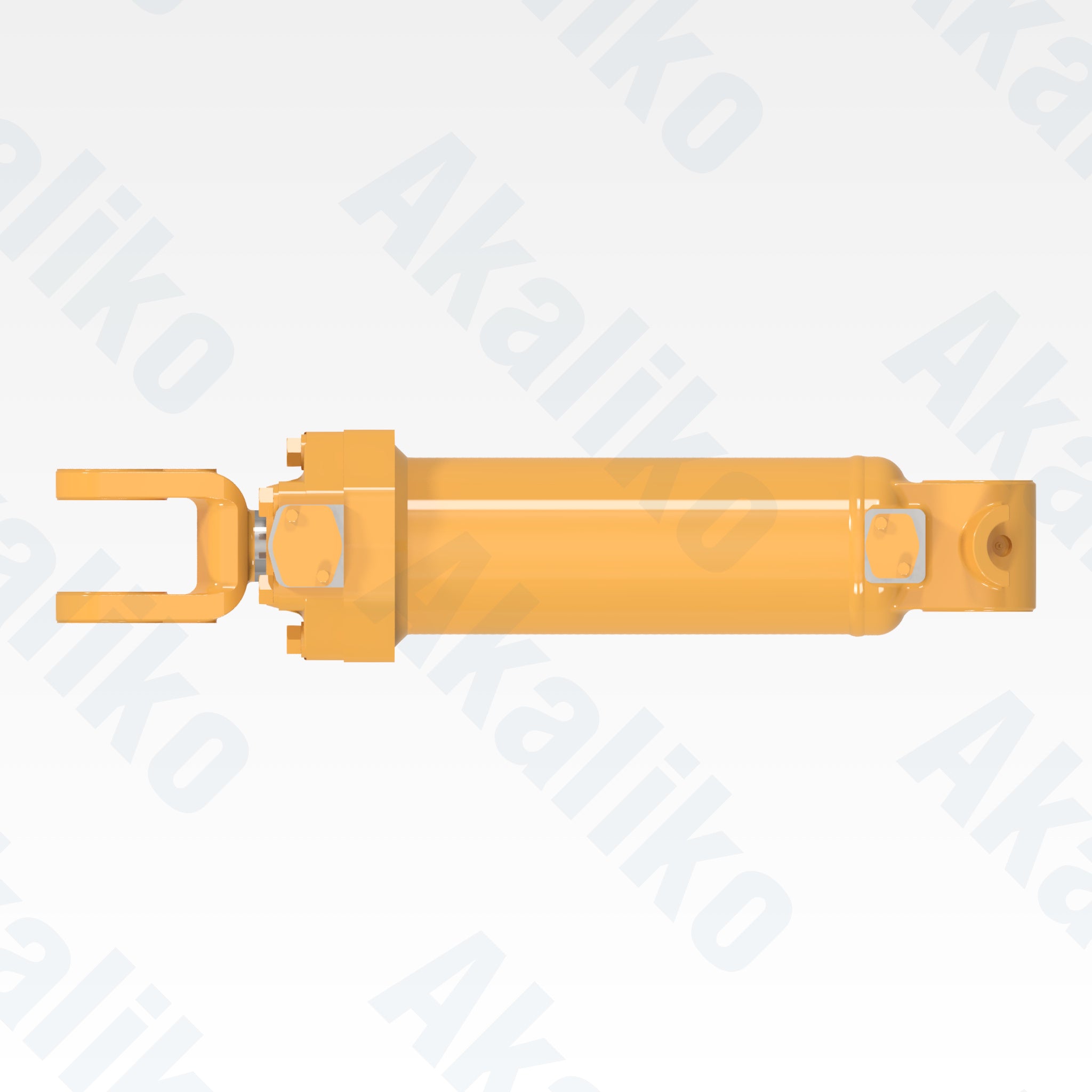 Top view of replacement lift hydraulic cylinder for Caterpillar R1300 underground loader, OEM part number 154-6907